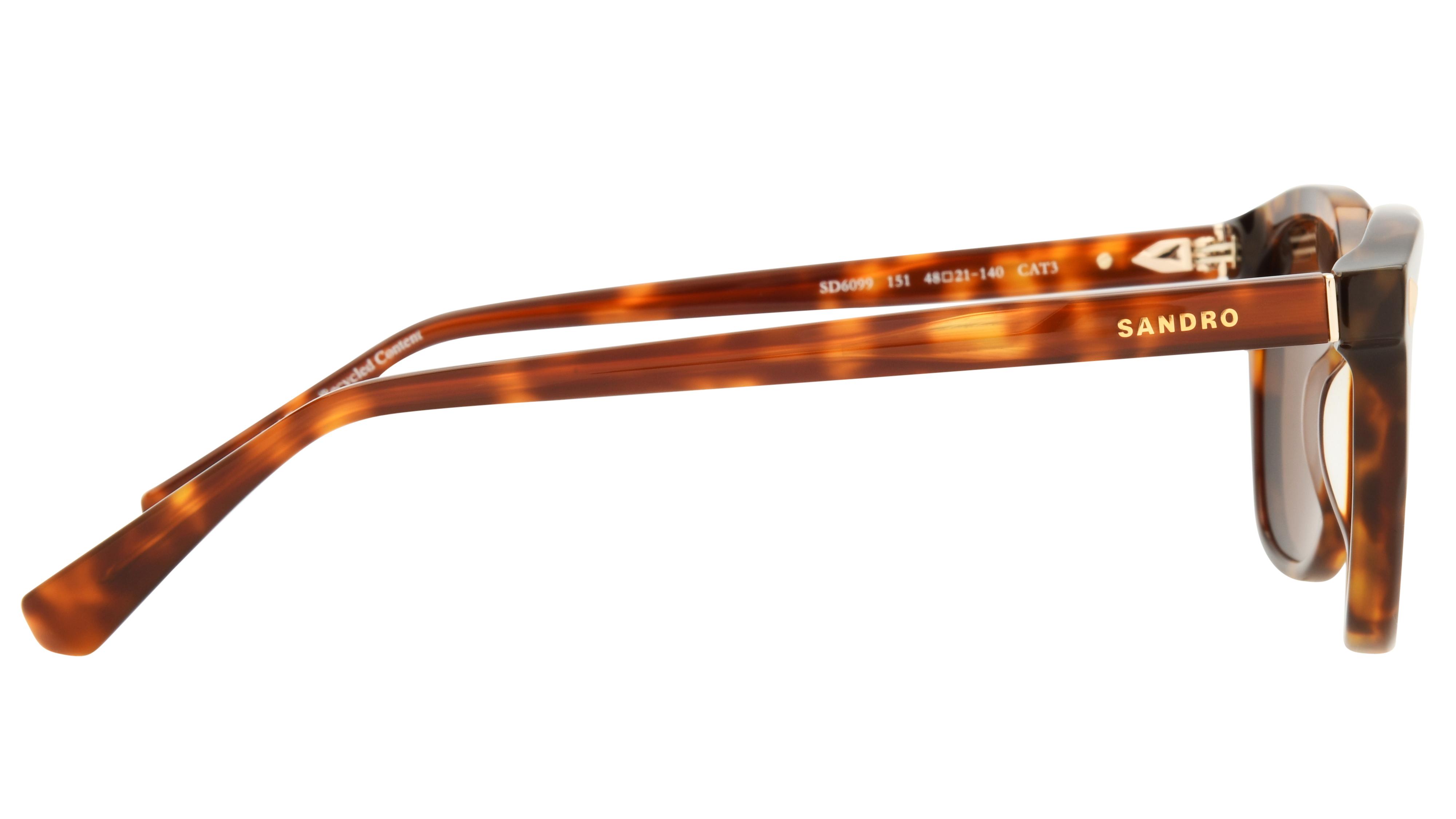Lunettes de soleil Sandro Femme Écaille Carré SD6099 Droite