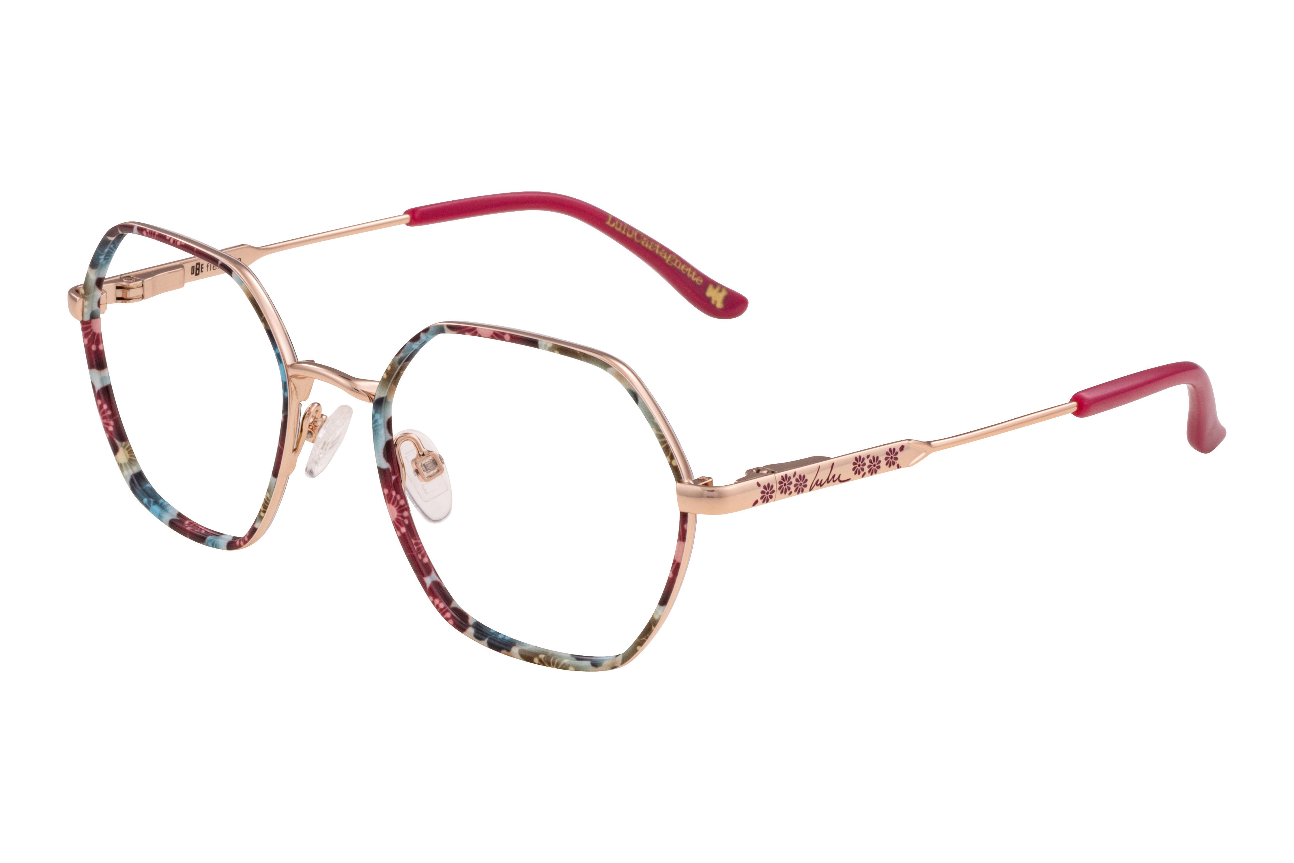 Lunettes de vue Lulu Castagnette  Rose Wayfarer LEMM140C71 Gauche
