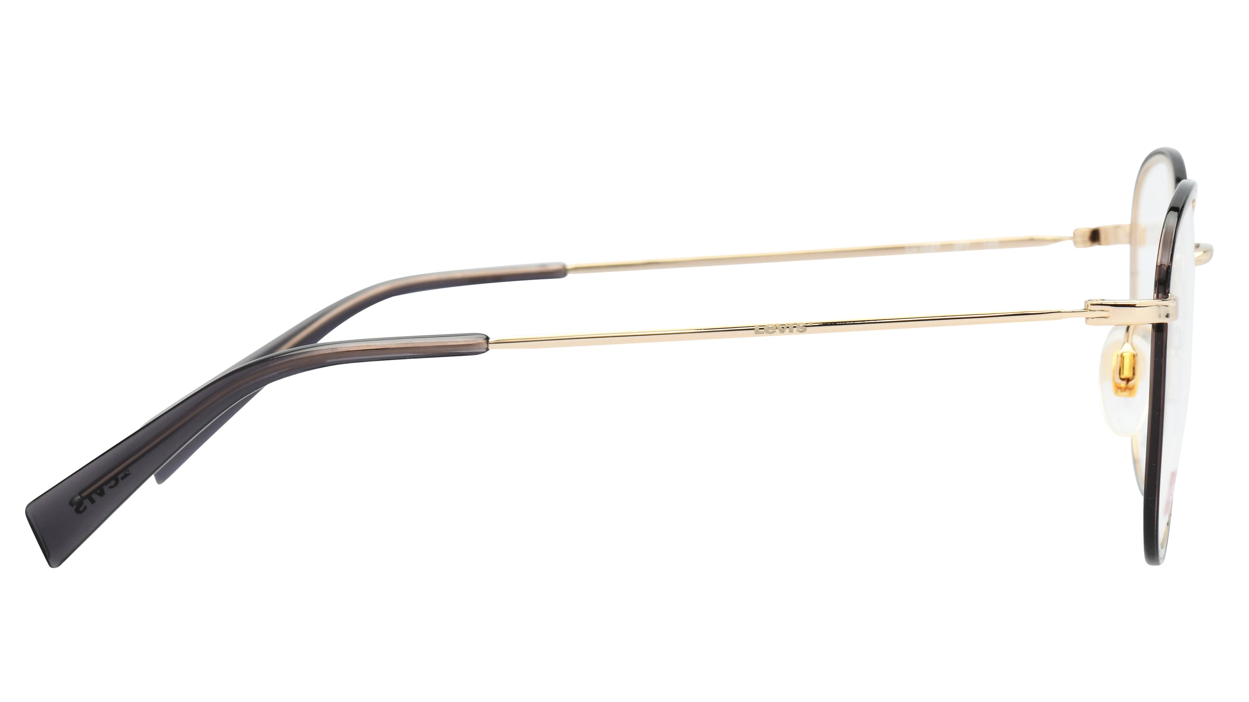 Lunettes de vue Levi's Femme Noir Ronde Lv1027 Droite