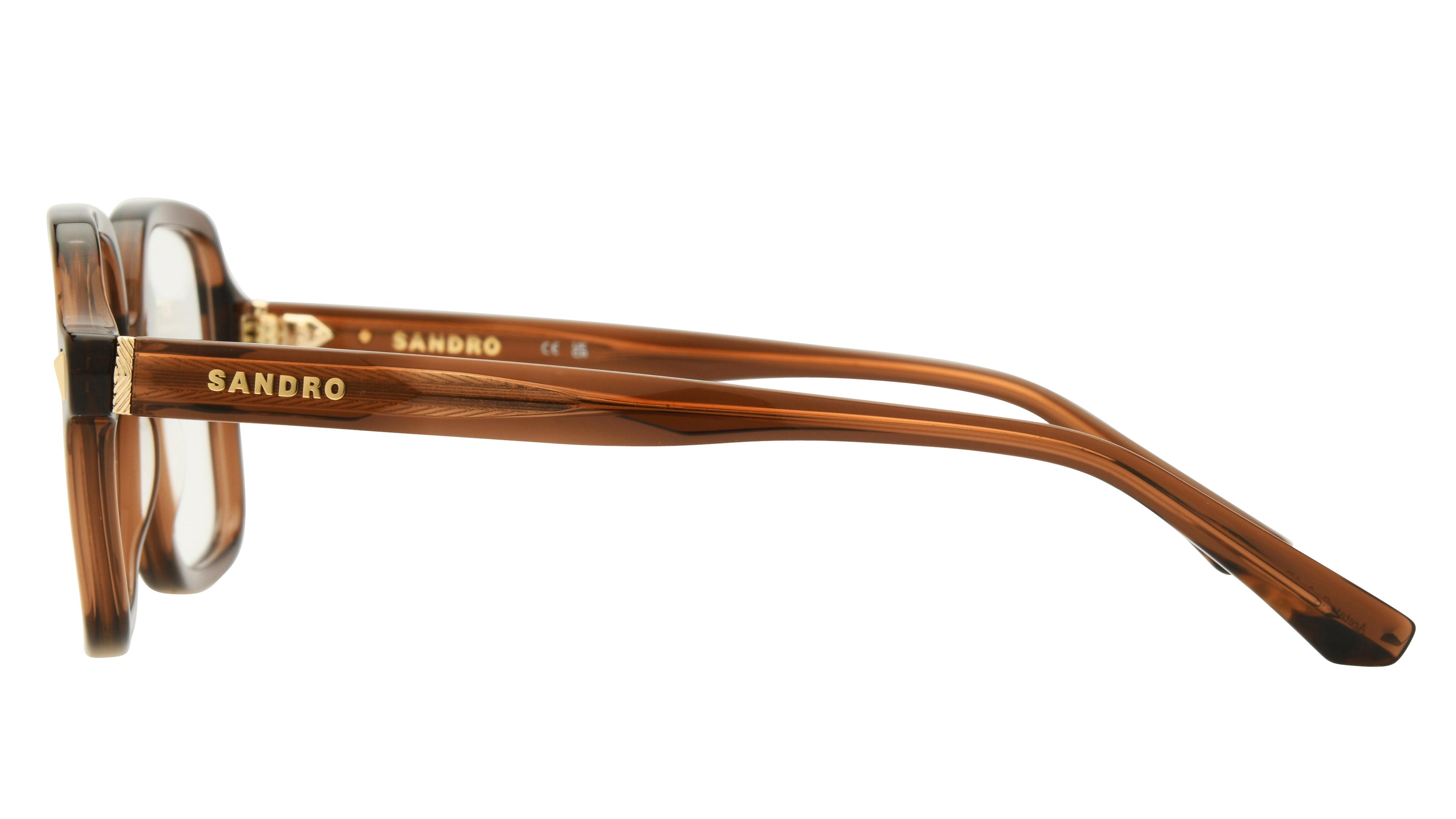 Lunettes de vue Sandro Femme Marron Rectangle sd2065 Gauche