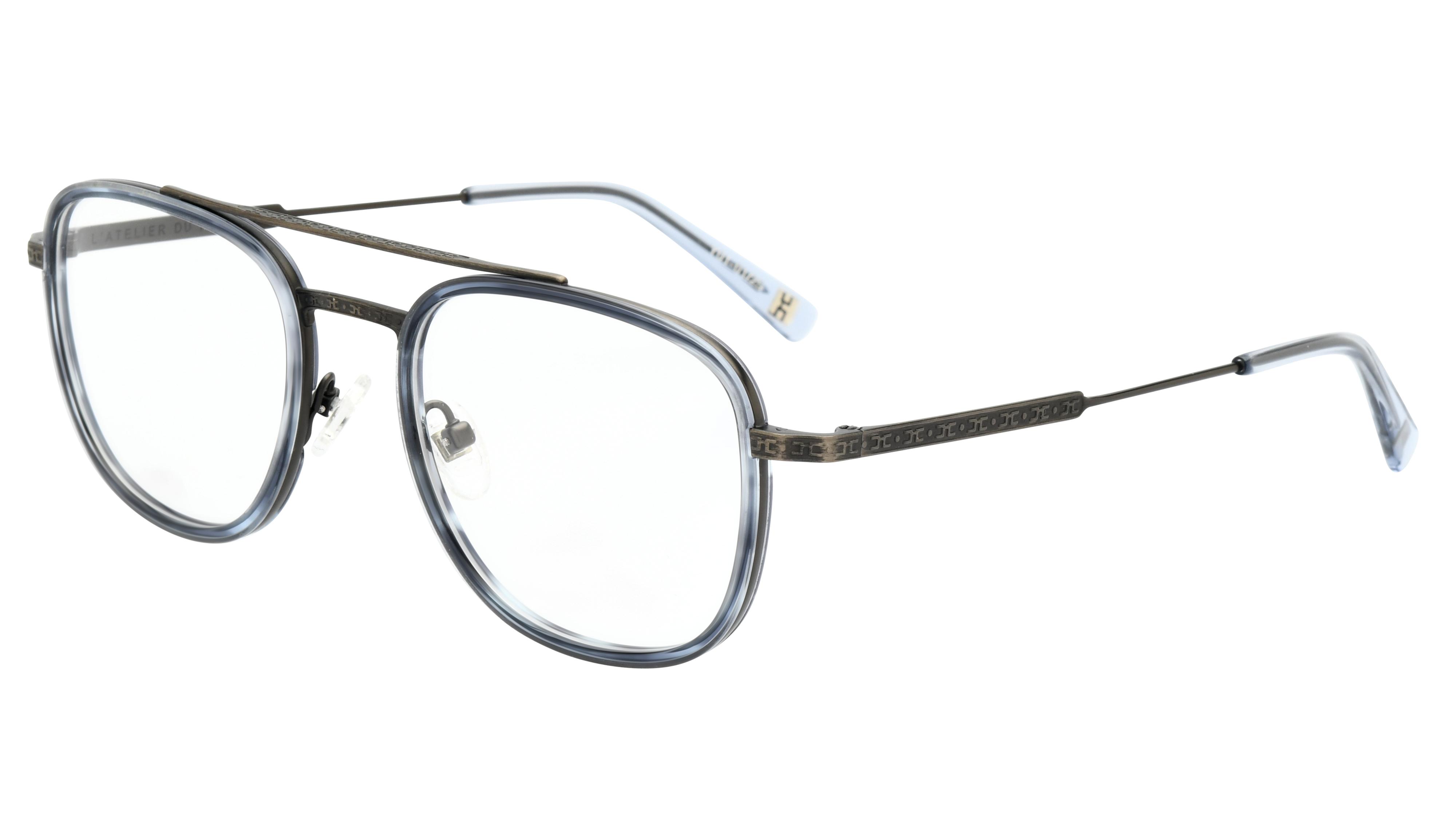 Lunettes de vue L'Atelier du Faubourg Homme Gris Aviateur adf2504 Trois-Quart