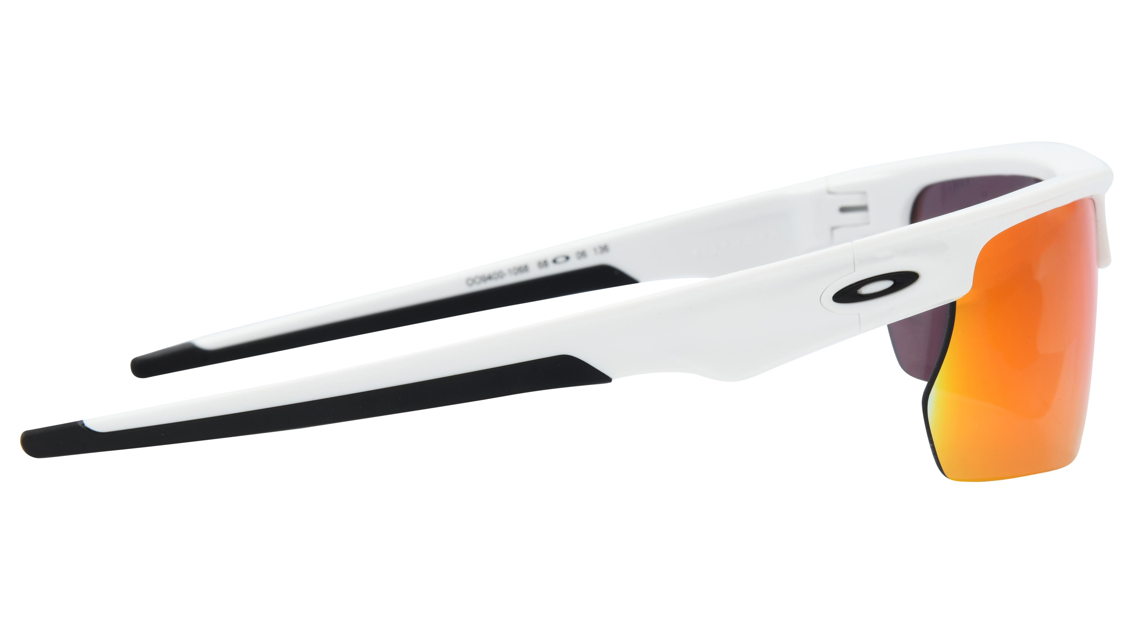 Lunettes de soleil Oakley Mixte Blanc Rectangle Oo9400 Droite