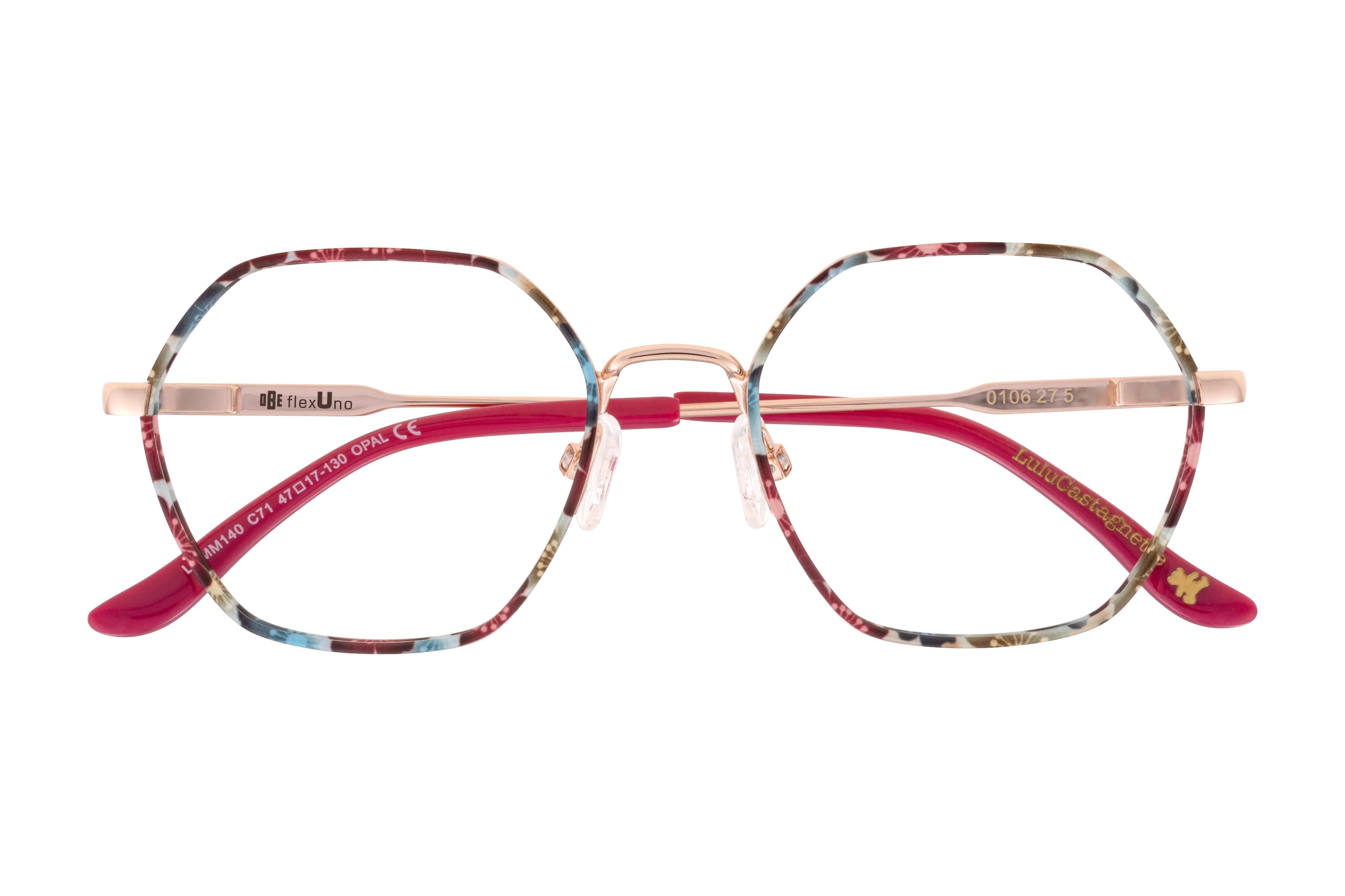 Lunettes de vue Lulu Castagnette  Rose Wayfarer LEMM140C71 Face
