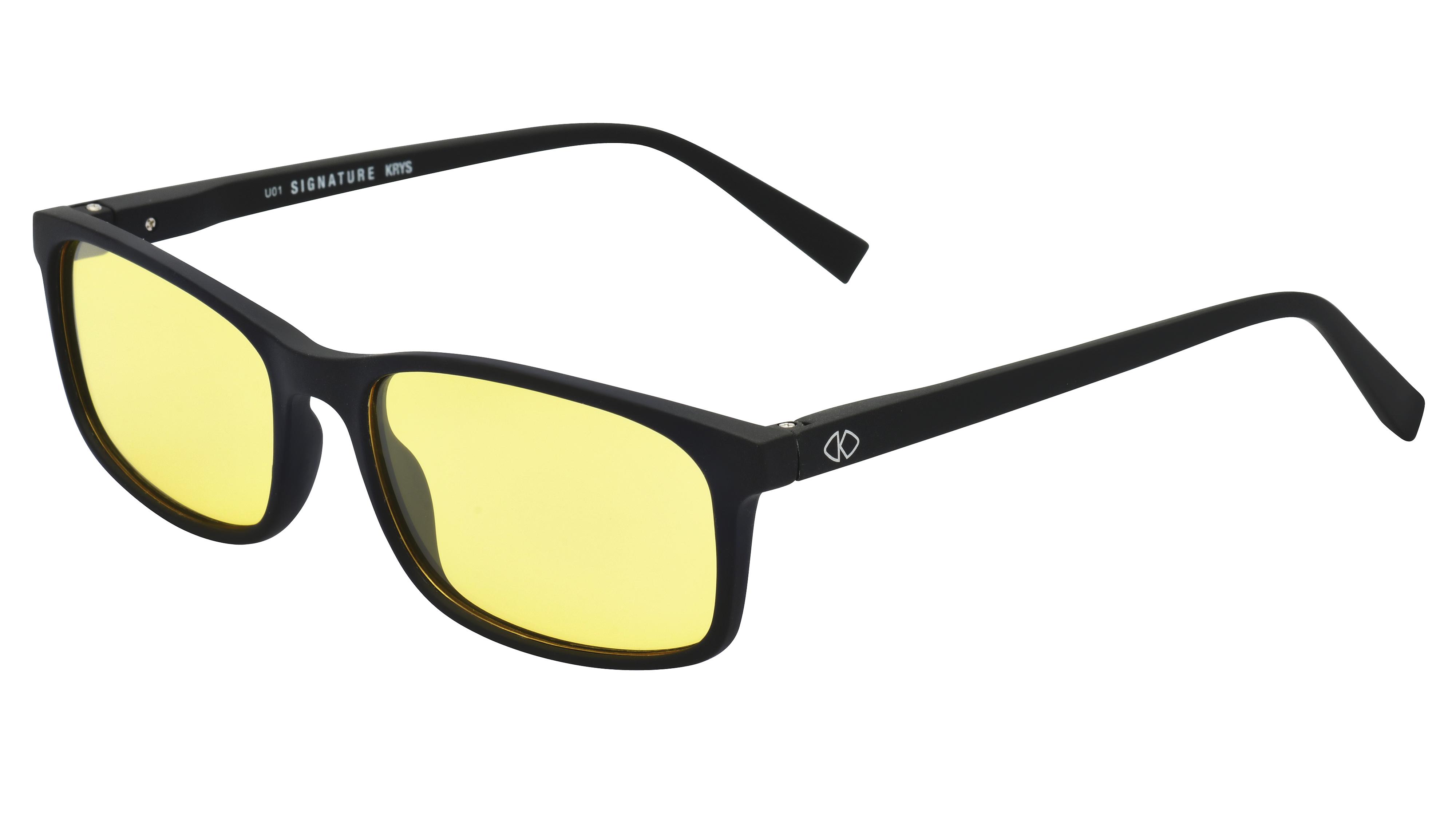 Lunettes de conduite Signature Krys Mixte Noir Rectangle Skpap-N2102 Trois-Quart