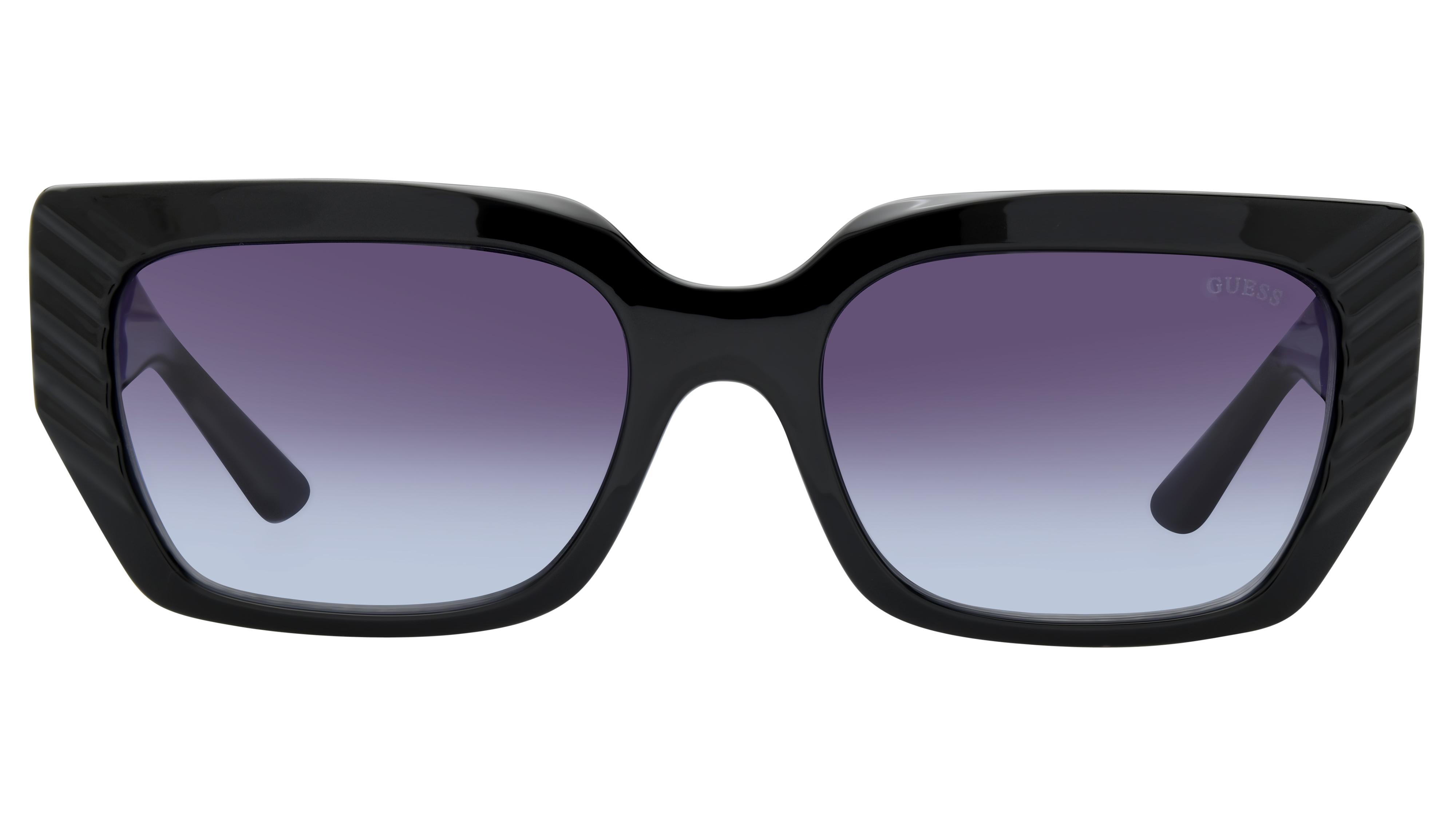 Lunettes de soleil Guess Femme Noir Rectangle GU00254 Face
