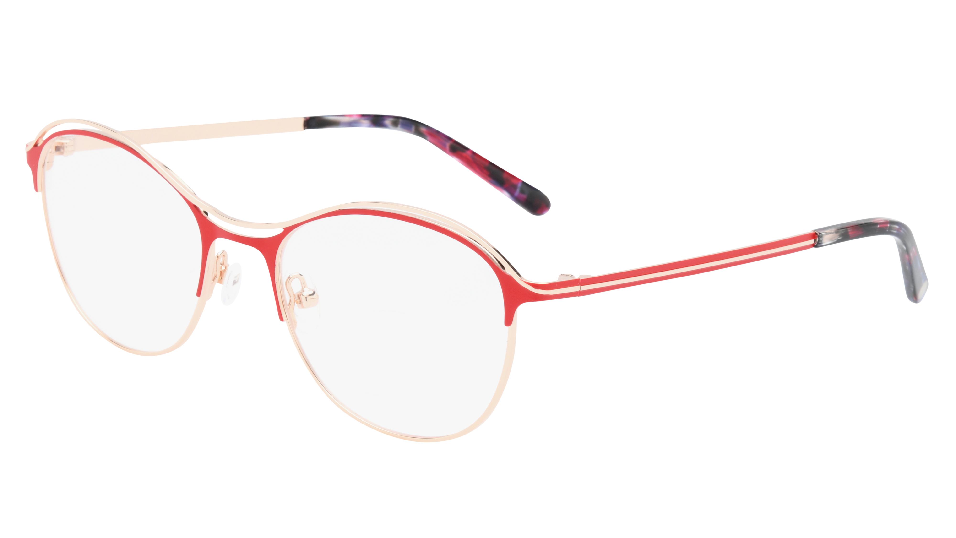Lunettes de vue Baïa Femme Rouge Aviateur Baa2207 Trois-Quart
