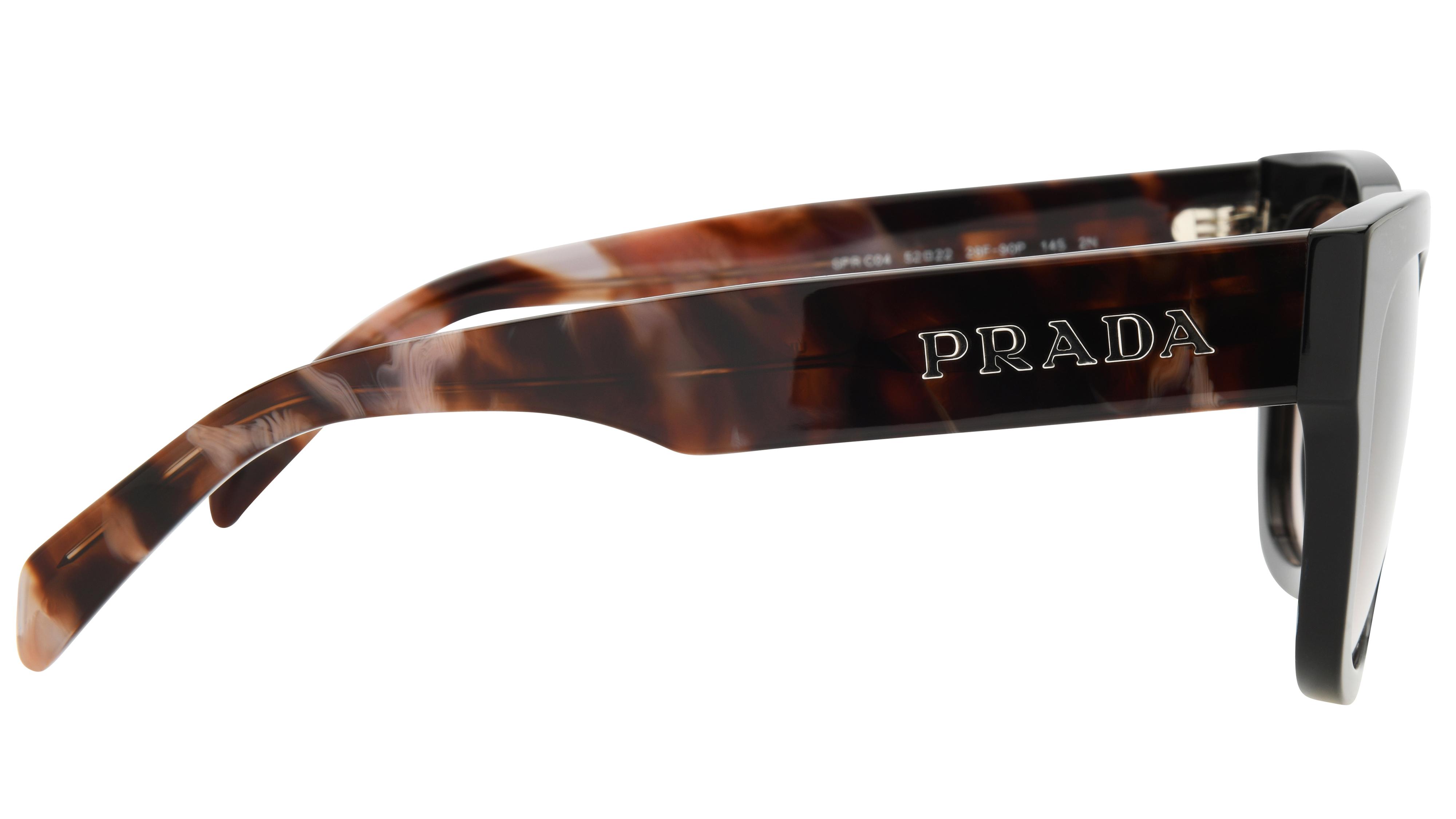 Lunettes de vue Prada Femme Noir Carré Prc04S Droite