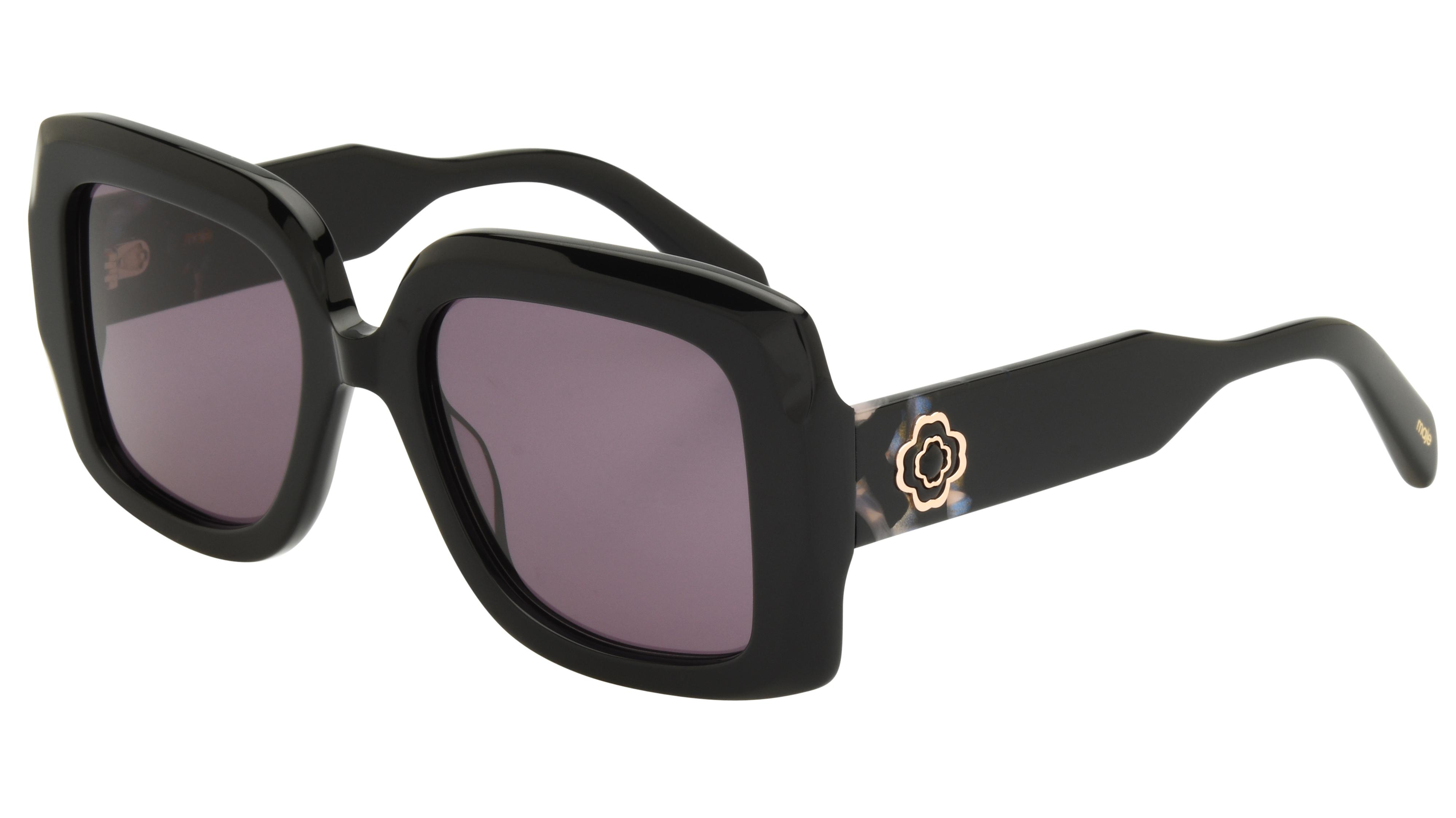 Lunettes de soleil Maje Femme Noir Carré Mj5068 Trois-Quart