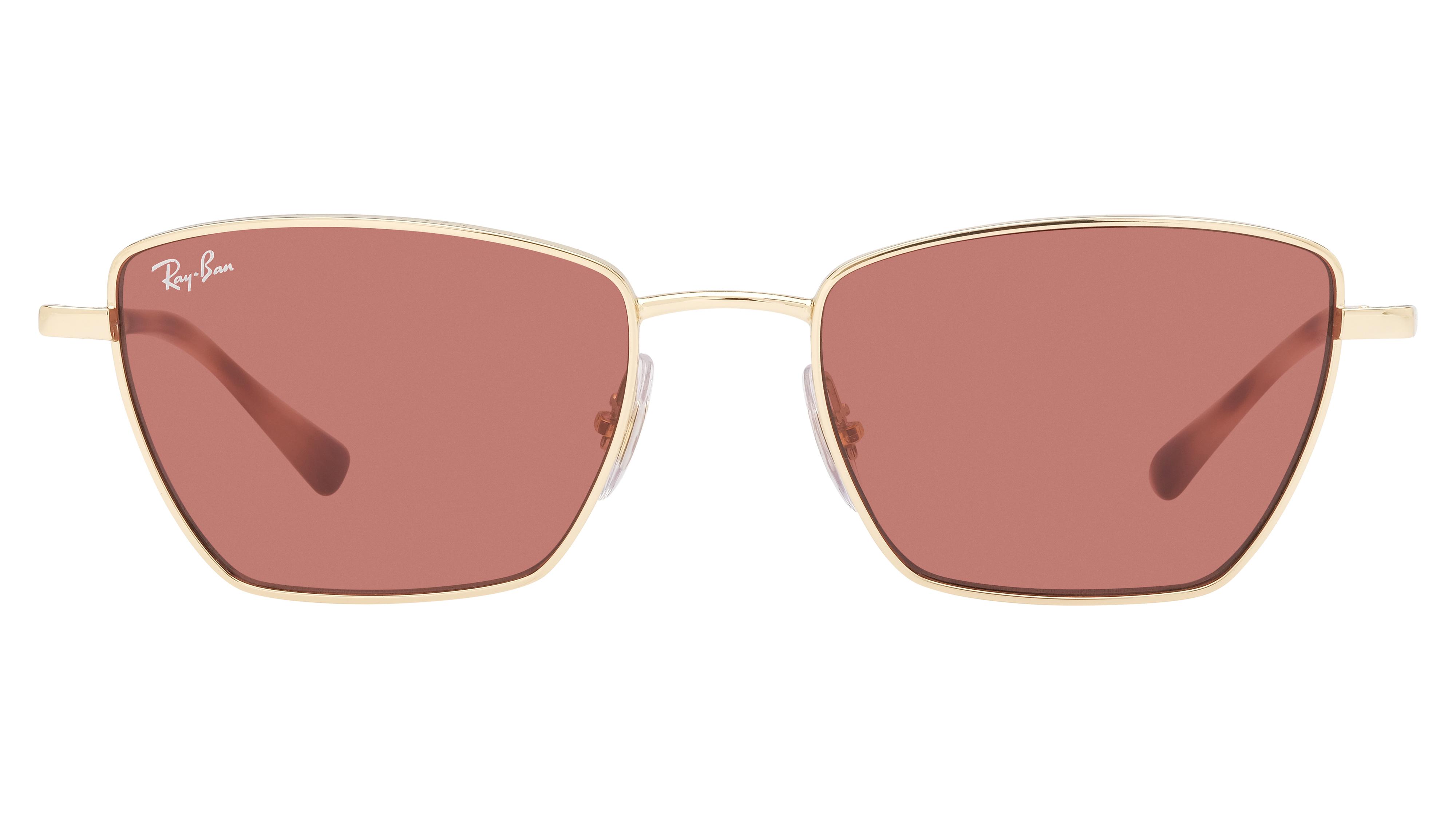 Lunettes de soleil Ray-Ban Mixte Or Papillon rb3783 Face