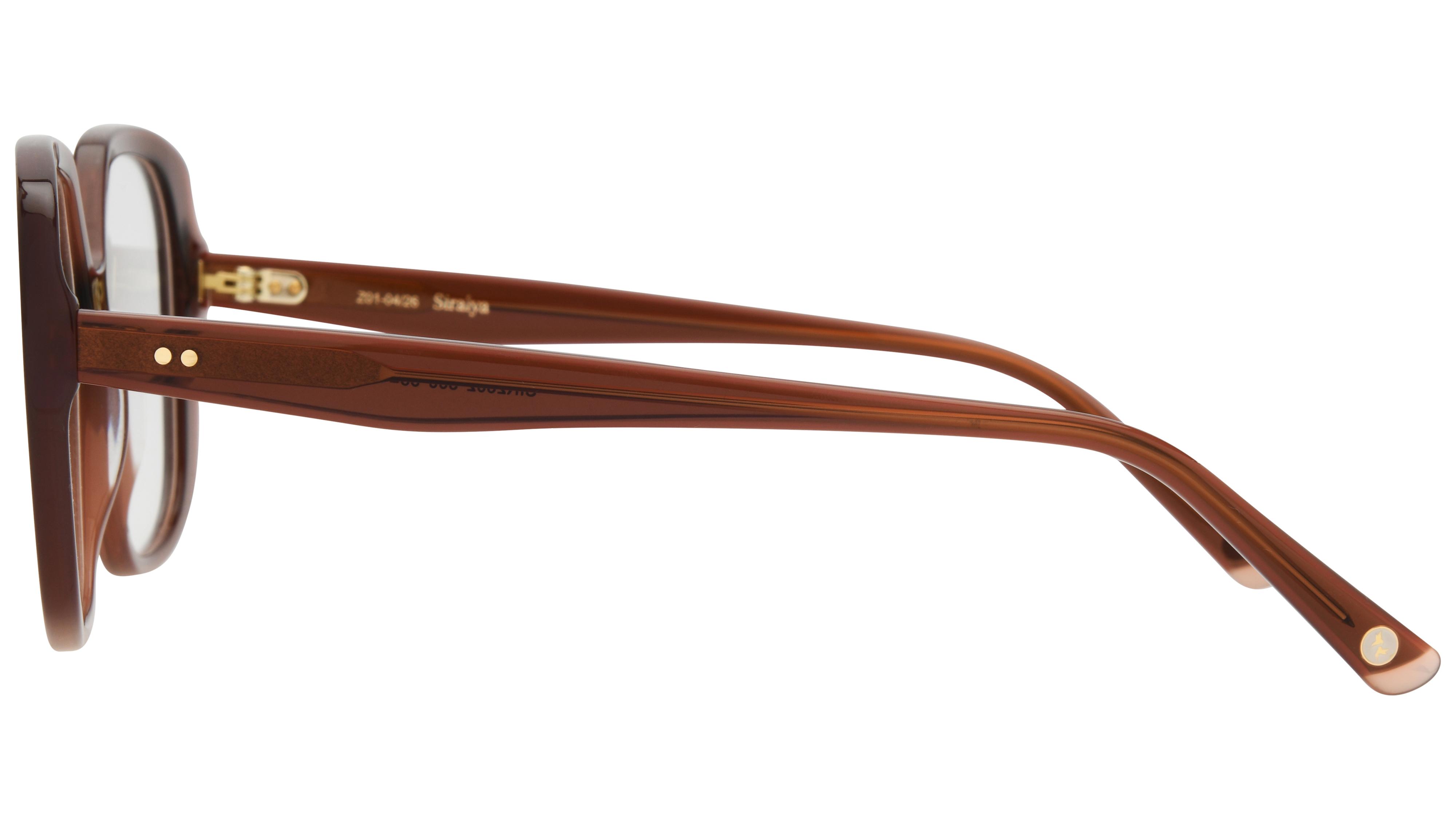Lunettes de vue Siralya Femme Marron Carré Sir2602 Gauche