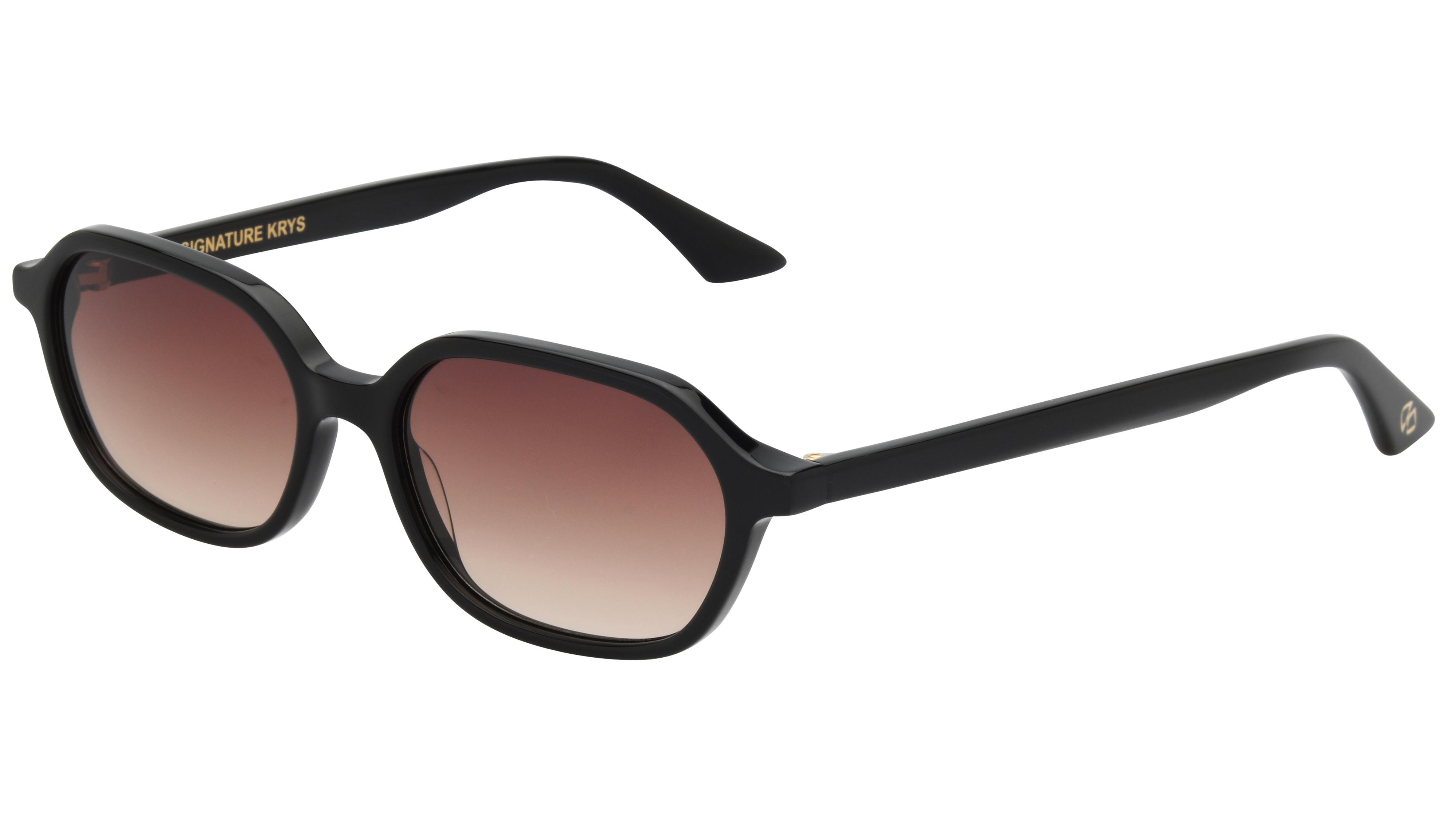 Lunettes de soleil Signature Krys Femme Noir Rectangle audacieuse Trois-Quart