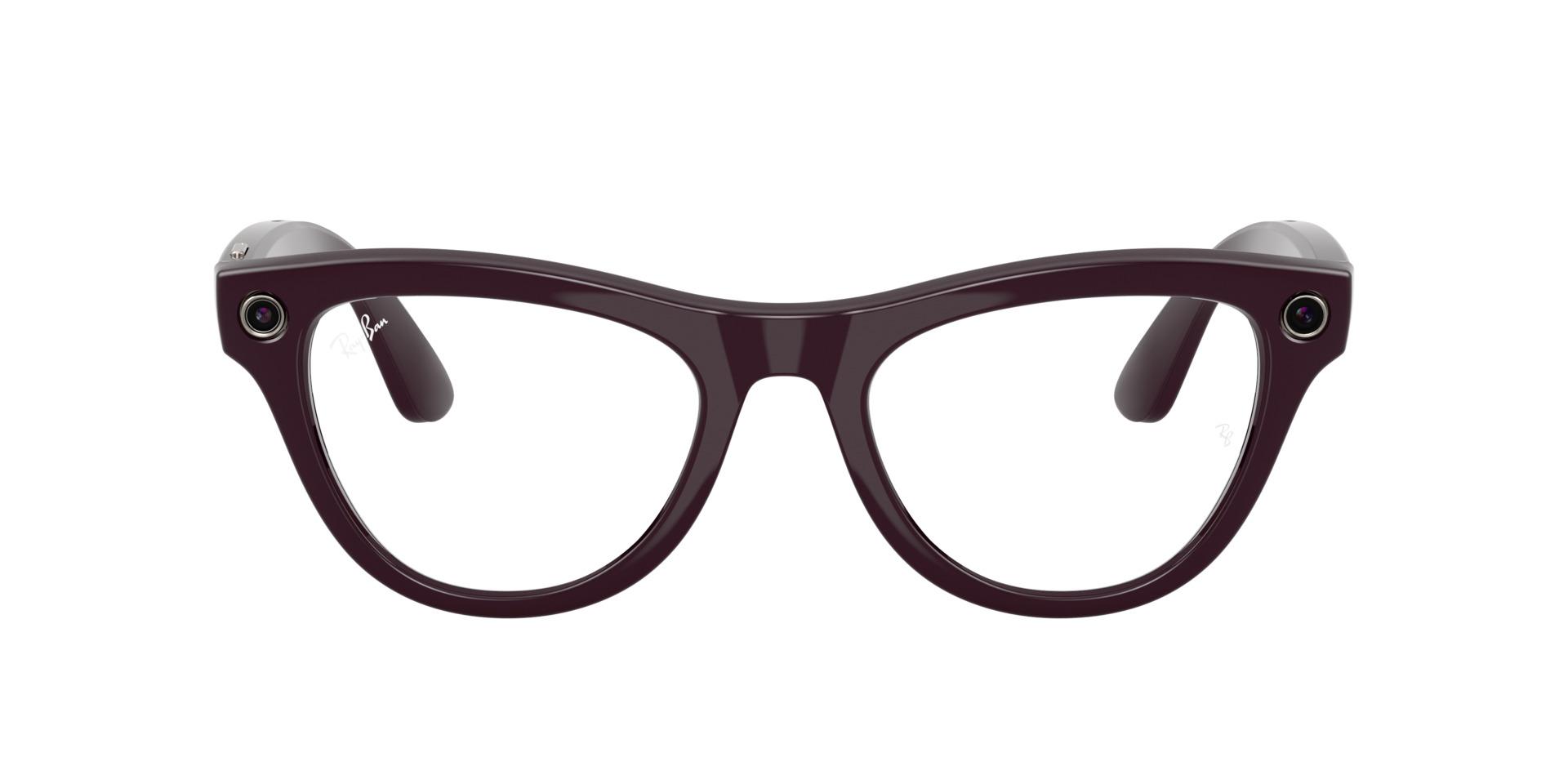 Lunettes de soleil Ray-Ban Meta Mixte Violet Papillon Rw4014 Face