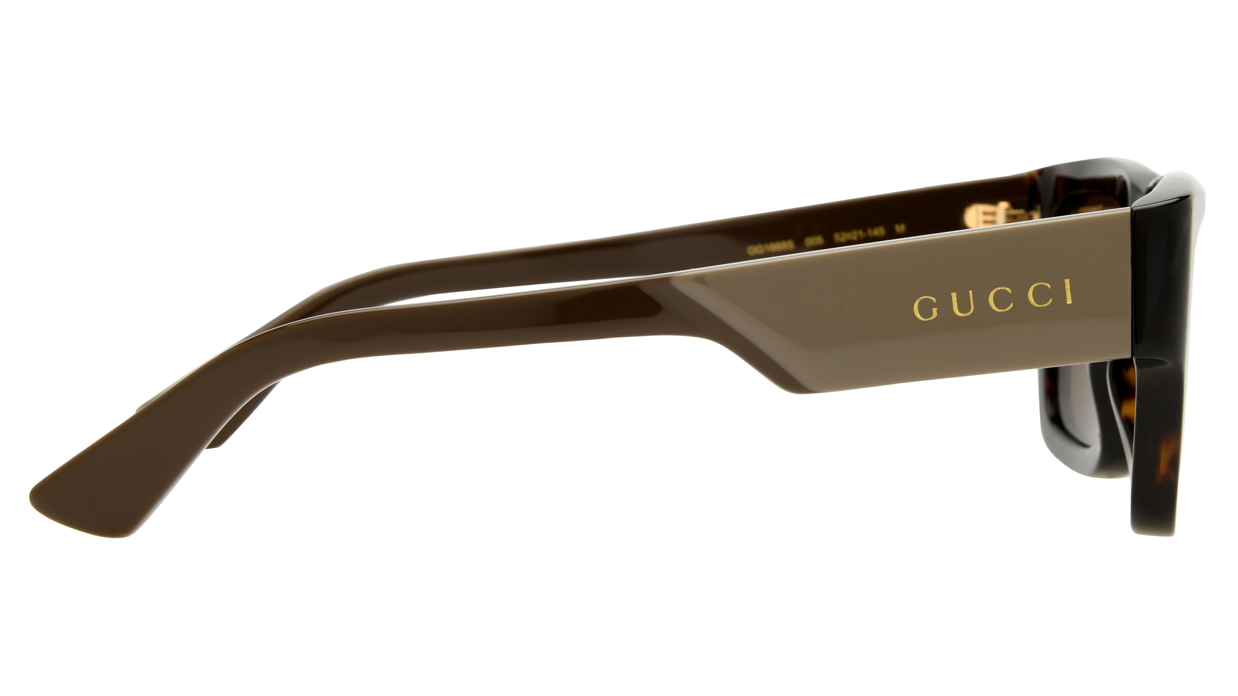 Lunettes de soleil Gucci Homme Écaille Rectangle Gg1668S Droite