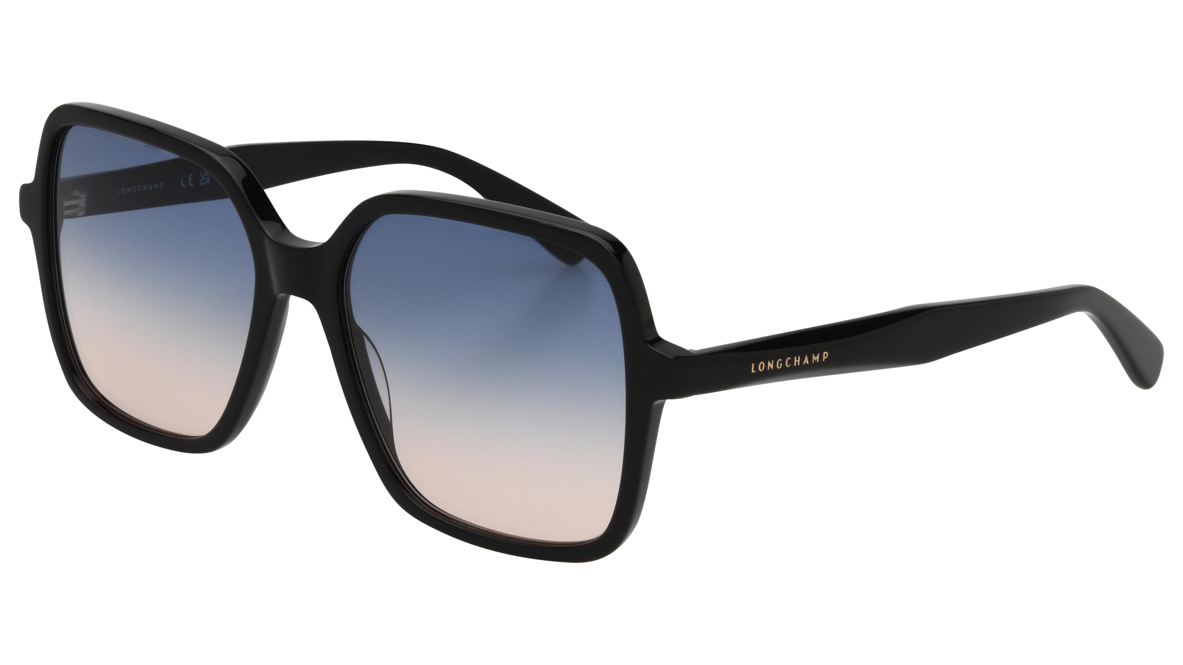 Lunettes de soleil Longchamp Femme Noir Carré lo808s Trois-Quart