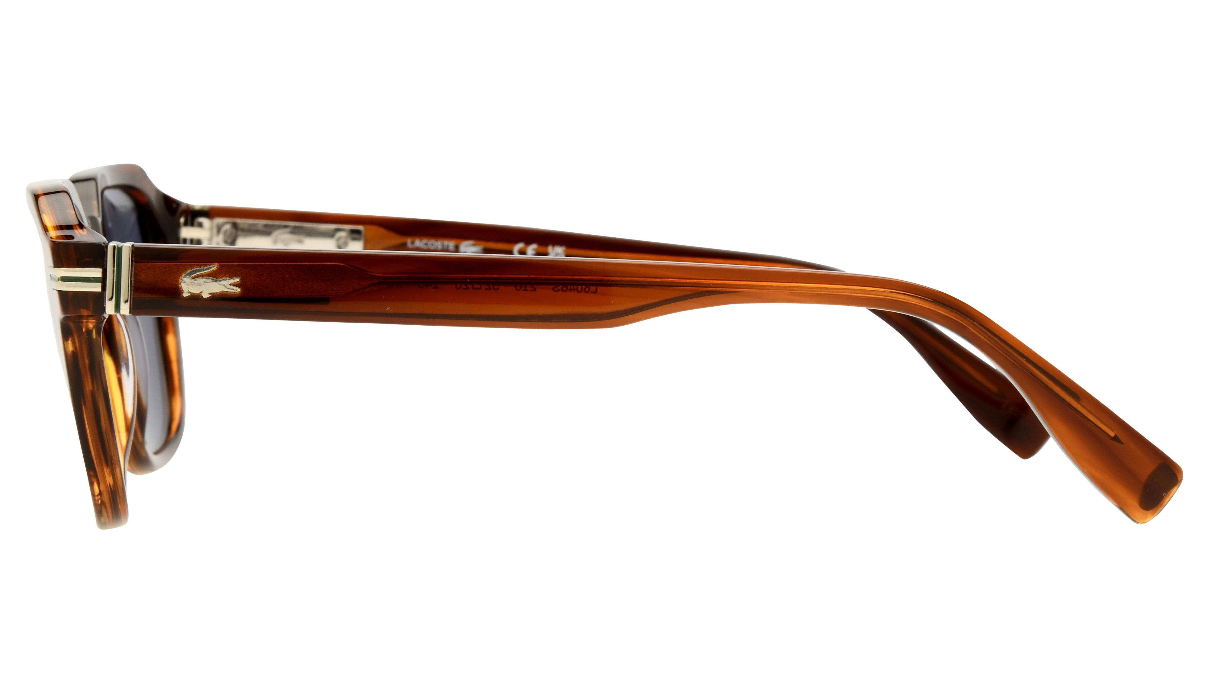 Lunettes de soleil Lacoste Homme Marron Rectangle L6046S Gauche