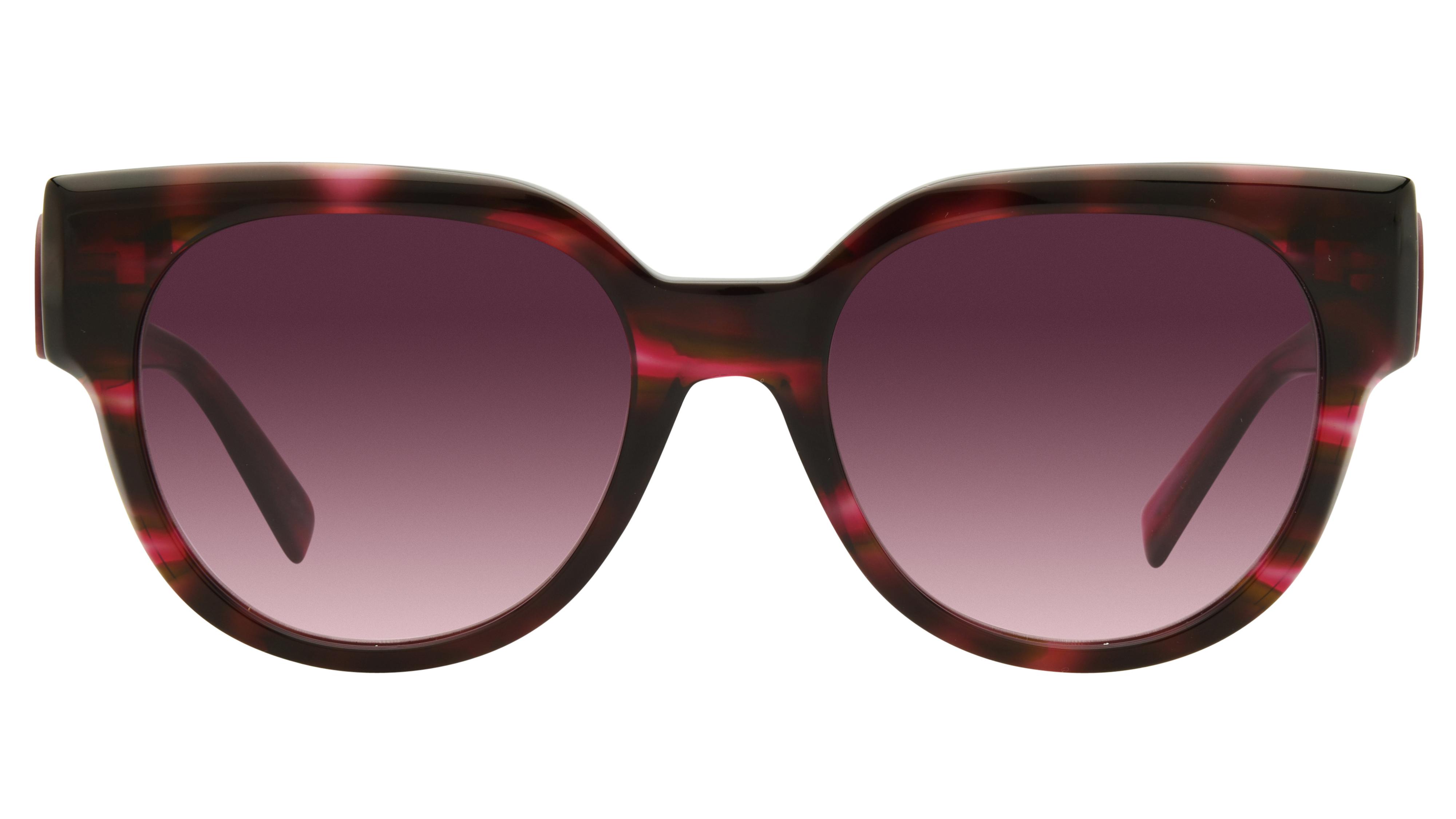 Lunettes de soleil Longchamp Femme Marron Ronde lo779s Face