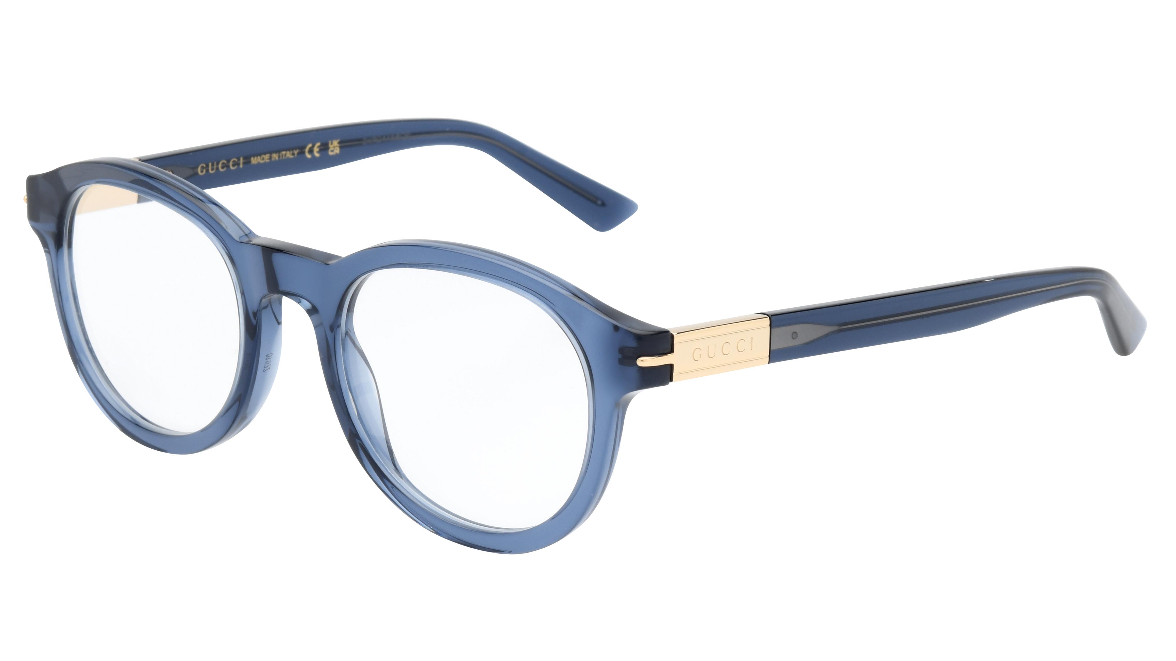 Lunettes de vue Gucci Homme Bleu Pantos GG1503O Trois-Quart