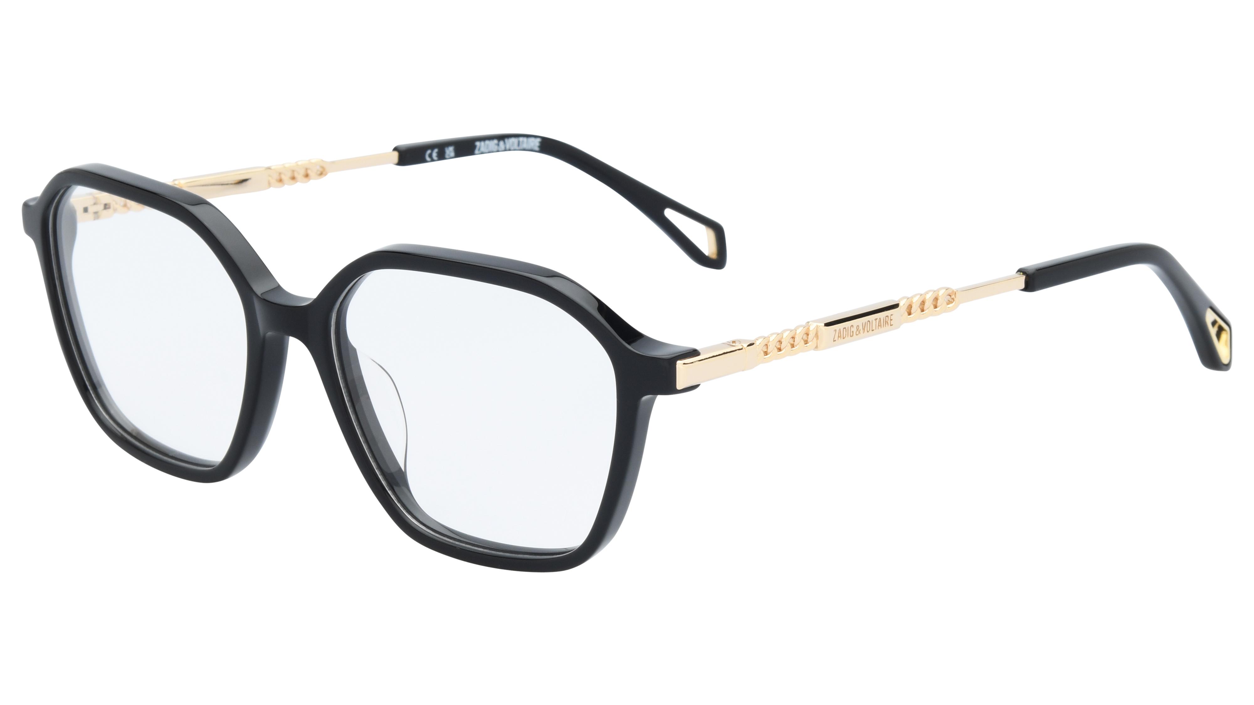 Lunettes de vue Zadig & Voltaire Femme Noir Carré vzv491 Trois-Quart