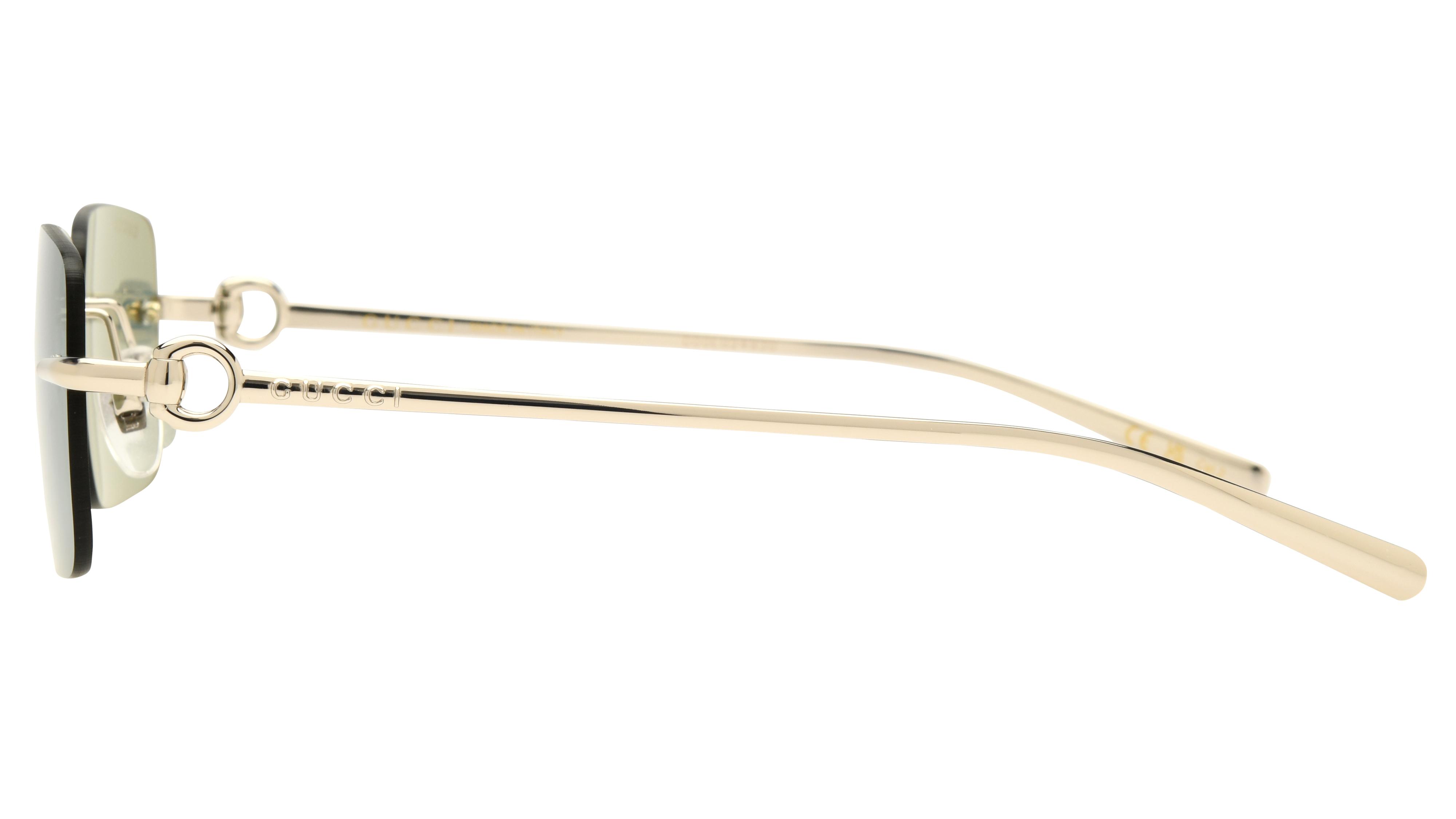 Lunettes de soleil Gucci Homme Argent Rectangle Gg1703S Gauche