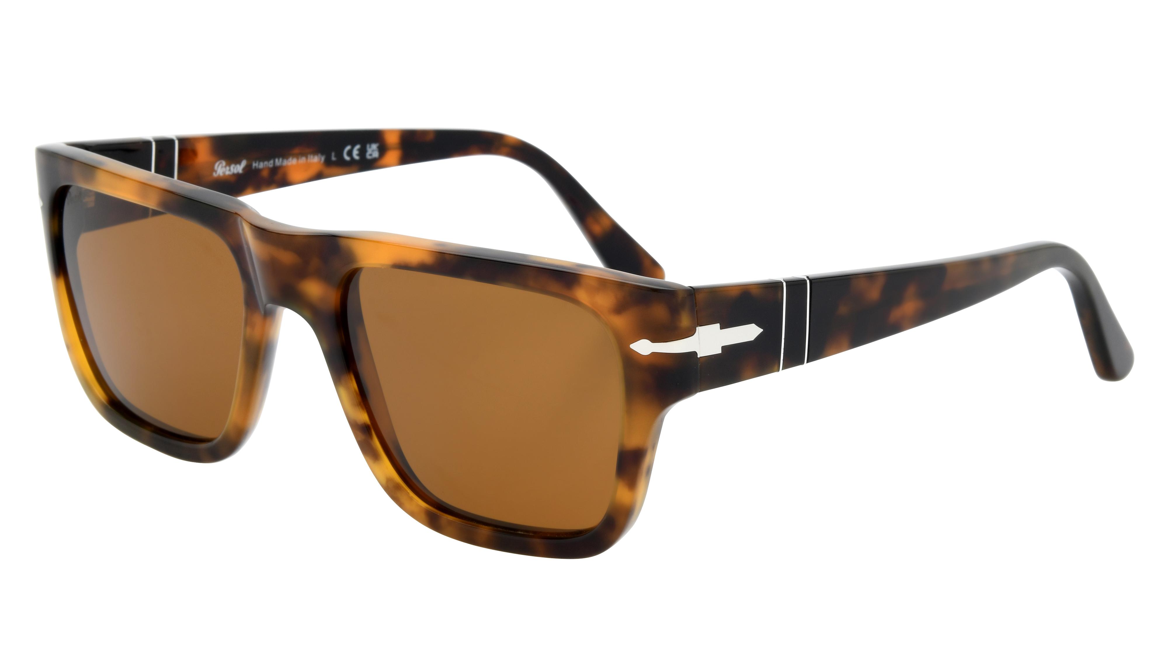 Lunettes de soleil Persol Mixte Marron Carré PO3348S Trois-Quart