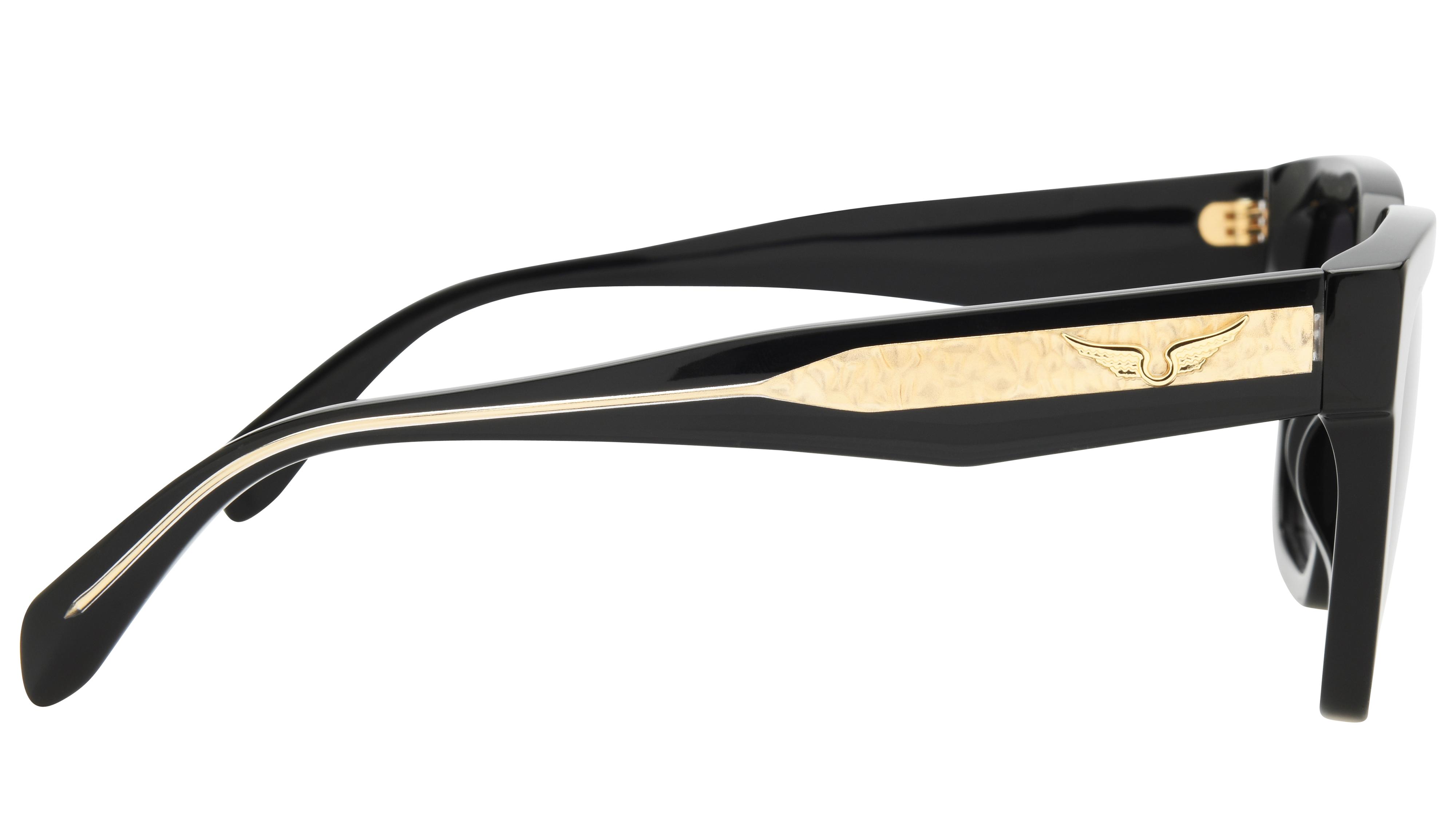 Lunettes de soleil Zadig & Voltaire Femme Noir Rectangle Szv407 Droite