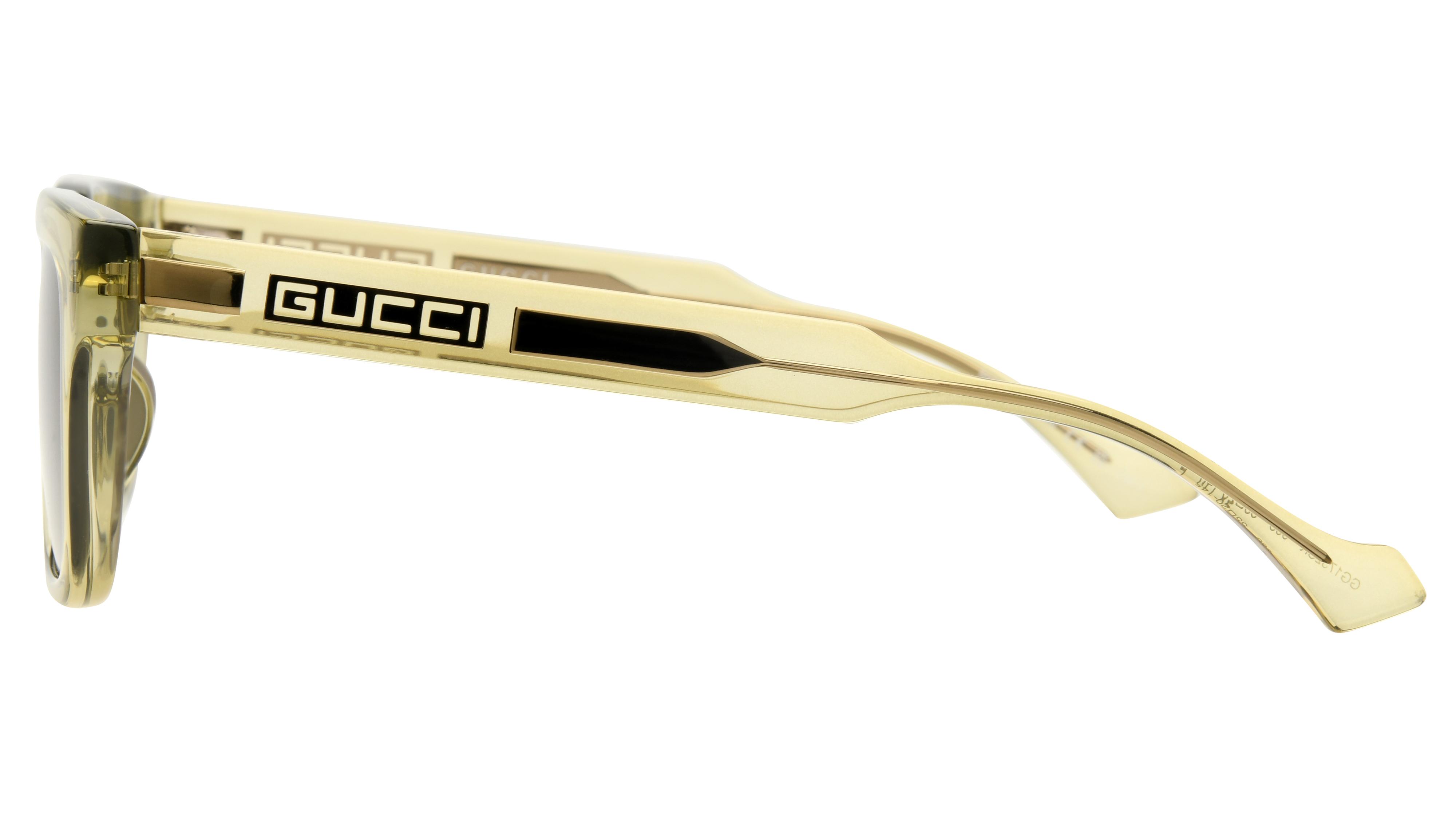 Lunettes de soleil Gucci Homme Vert Rectangle Gg1732Sk Gauche