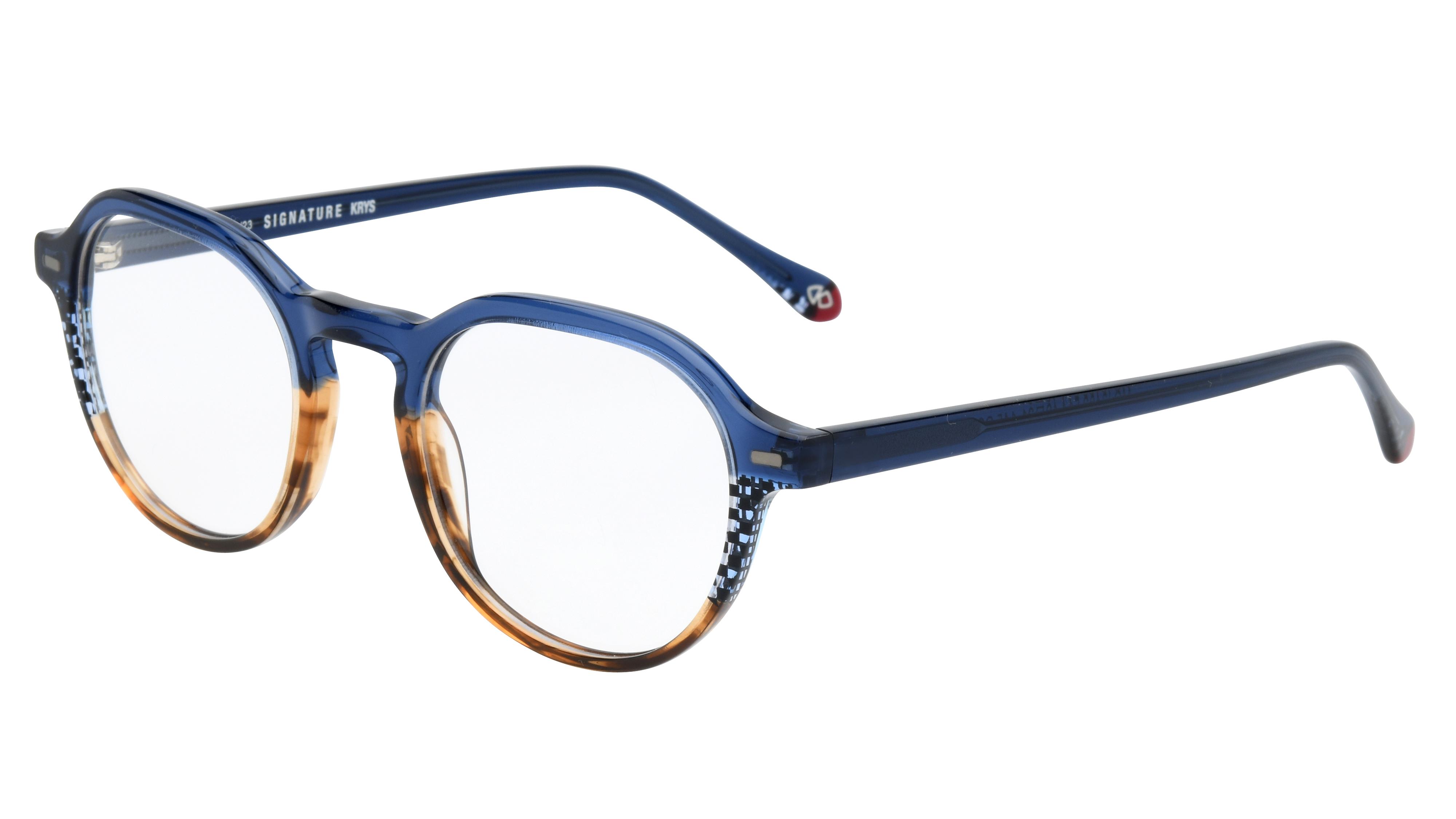 Lunettes de vue Signature Krys Moj2402 514 Bleu Texture Pantos Krys