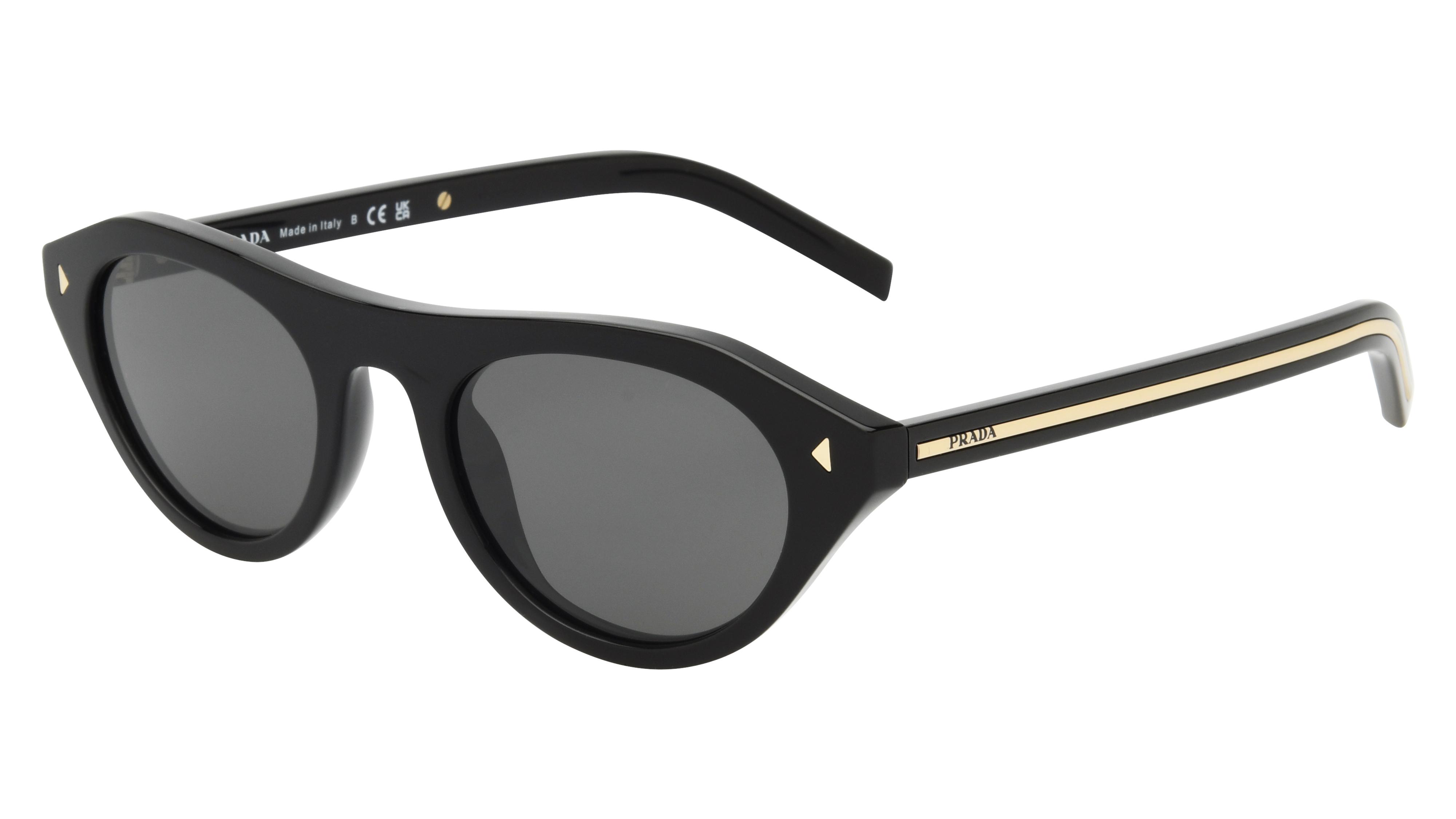 Lunettes de soleil Prada Femme Noir Aviateur PR Trois-Quart