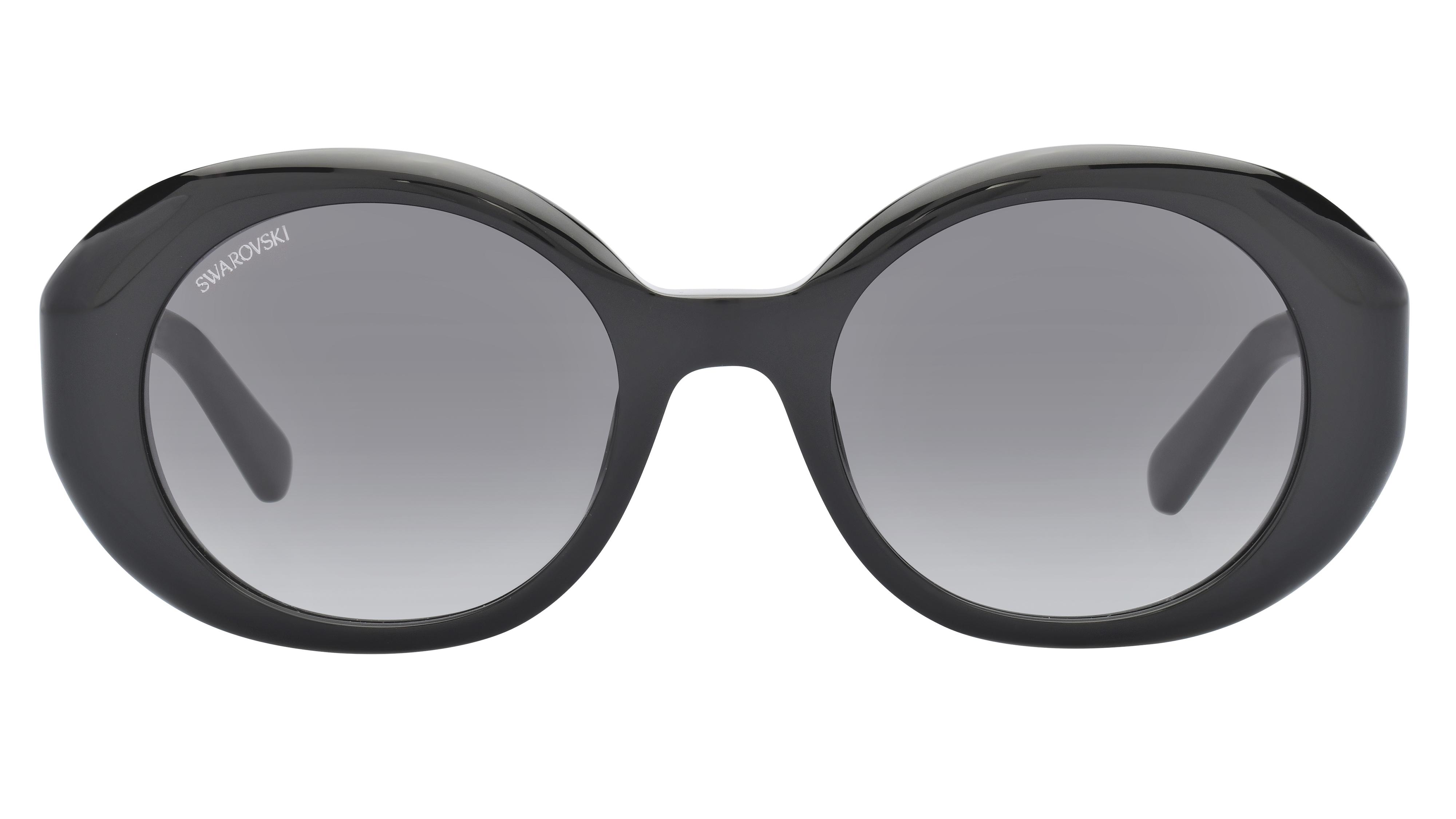 Lunettes de soleil Swarovski Sk0371 01B Noir Brillant Ronde Krys