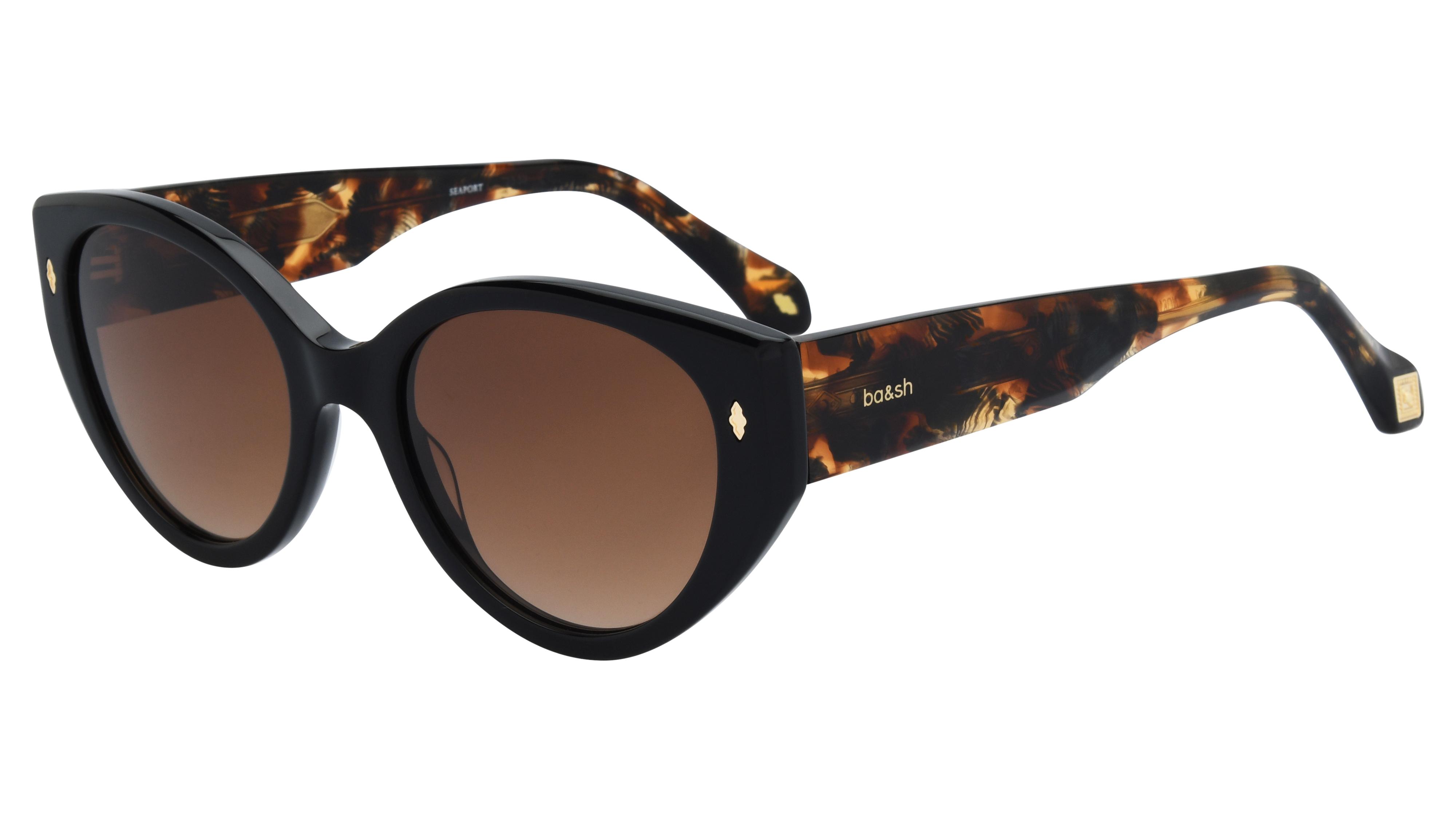 Lunettes de soleil ba&sh Femme Noir Papillon lenita01 Trois-Quart