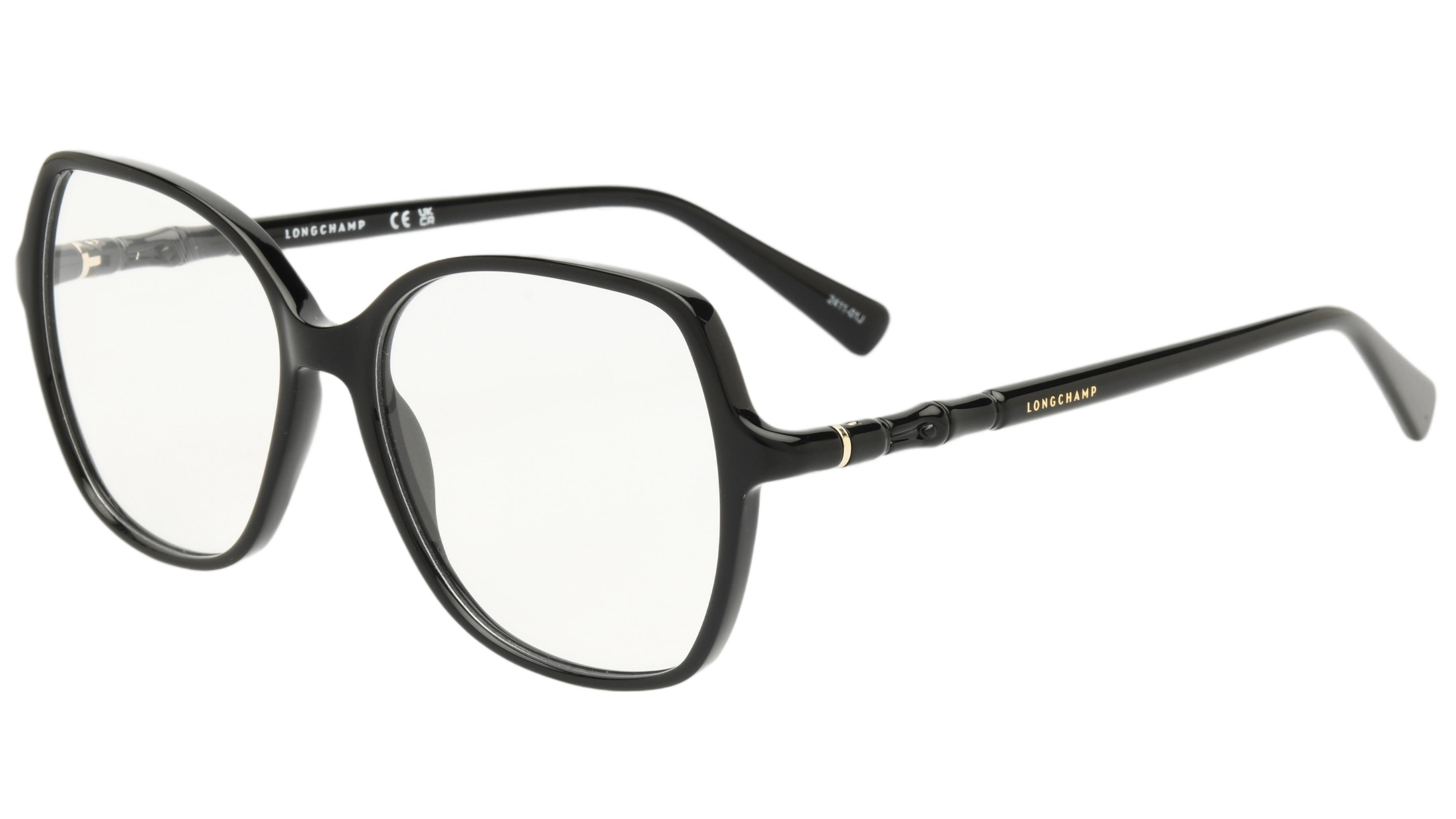 Lunettes de vue Longchamp Femme Noir Carré LO2769N Trois-Quart
