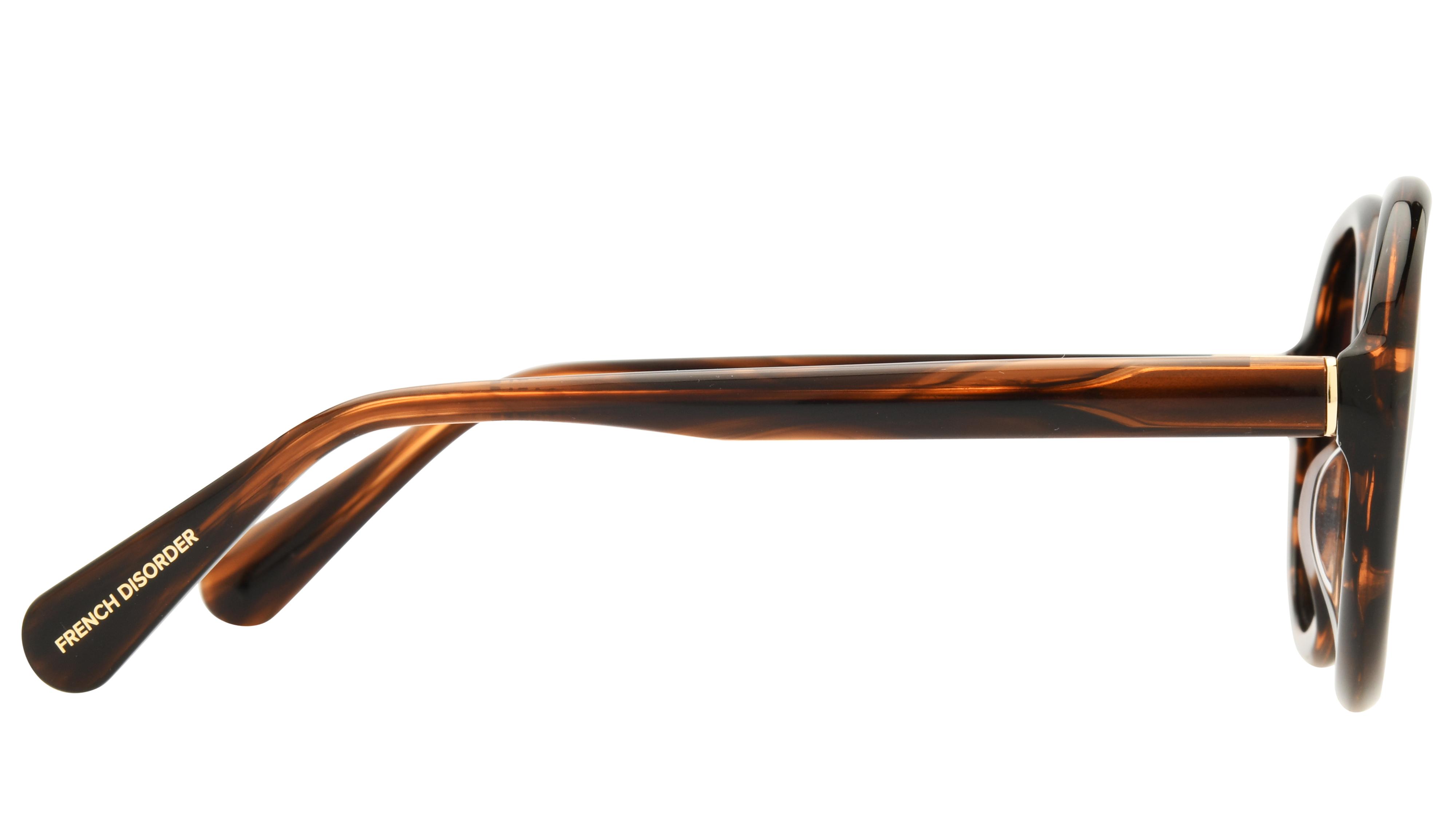 Lunettes de soleil French Disorder Femme Marron Ovale Fd2505/S Droite