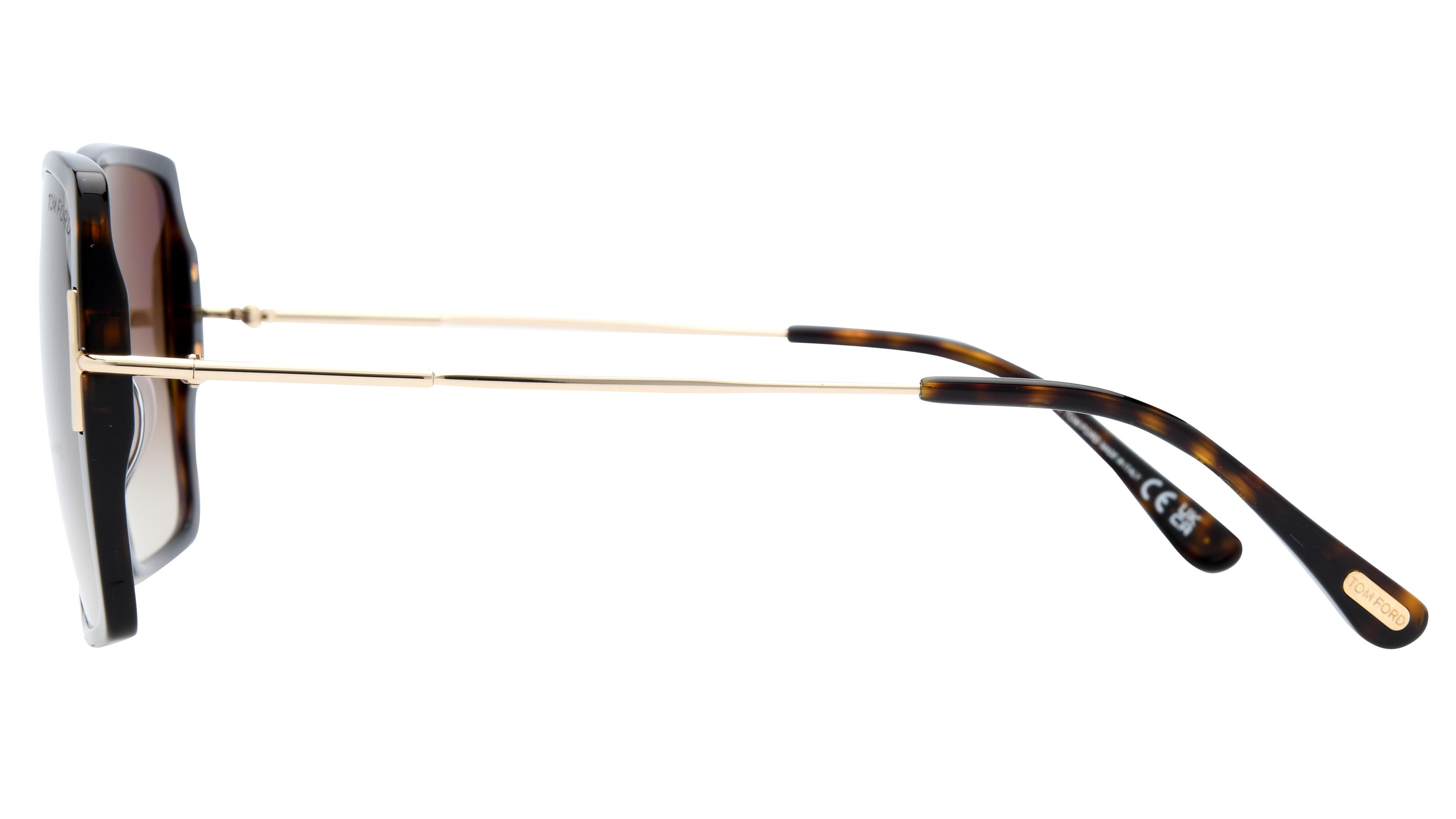 Lunettes de soleil Tom Ford Femme Écaille Papillon Ft1039 Gauche