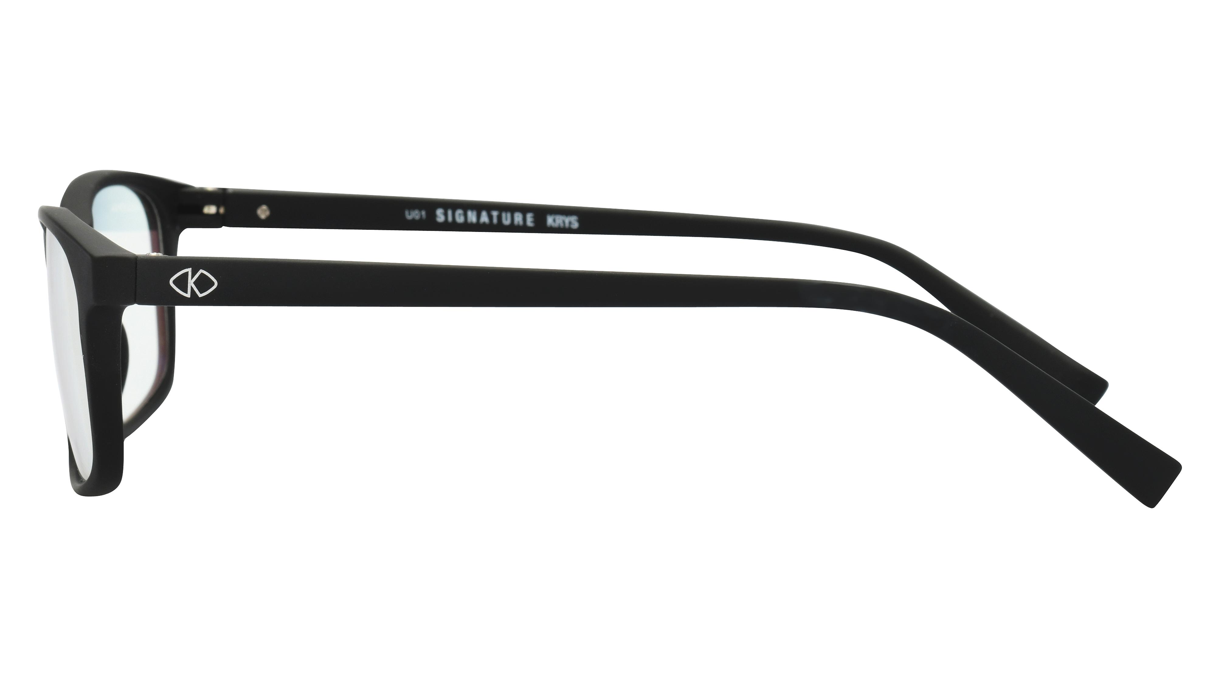 Lunettes anti-lumière bleue Signature Krys Mixte Noir Rectangle Skpap-E2102 Gauche