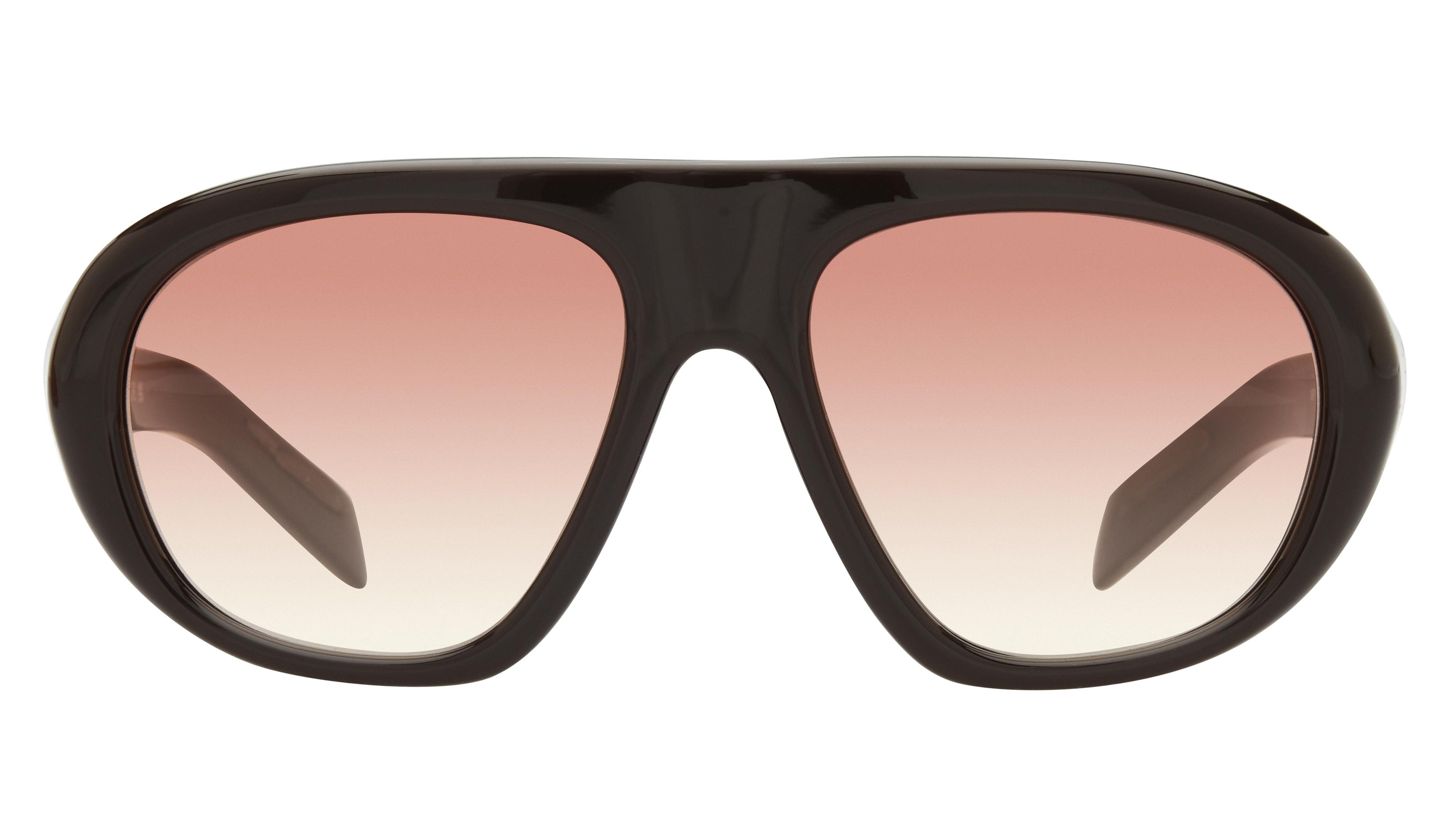 Lunettes de soleil Prada Femme Marron Aviateur Prc05S Face