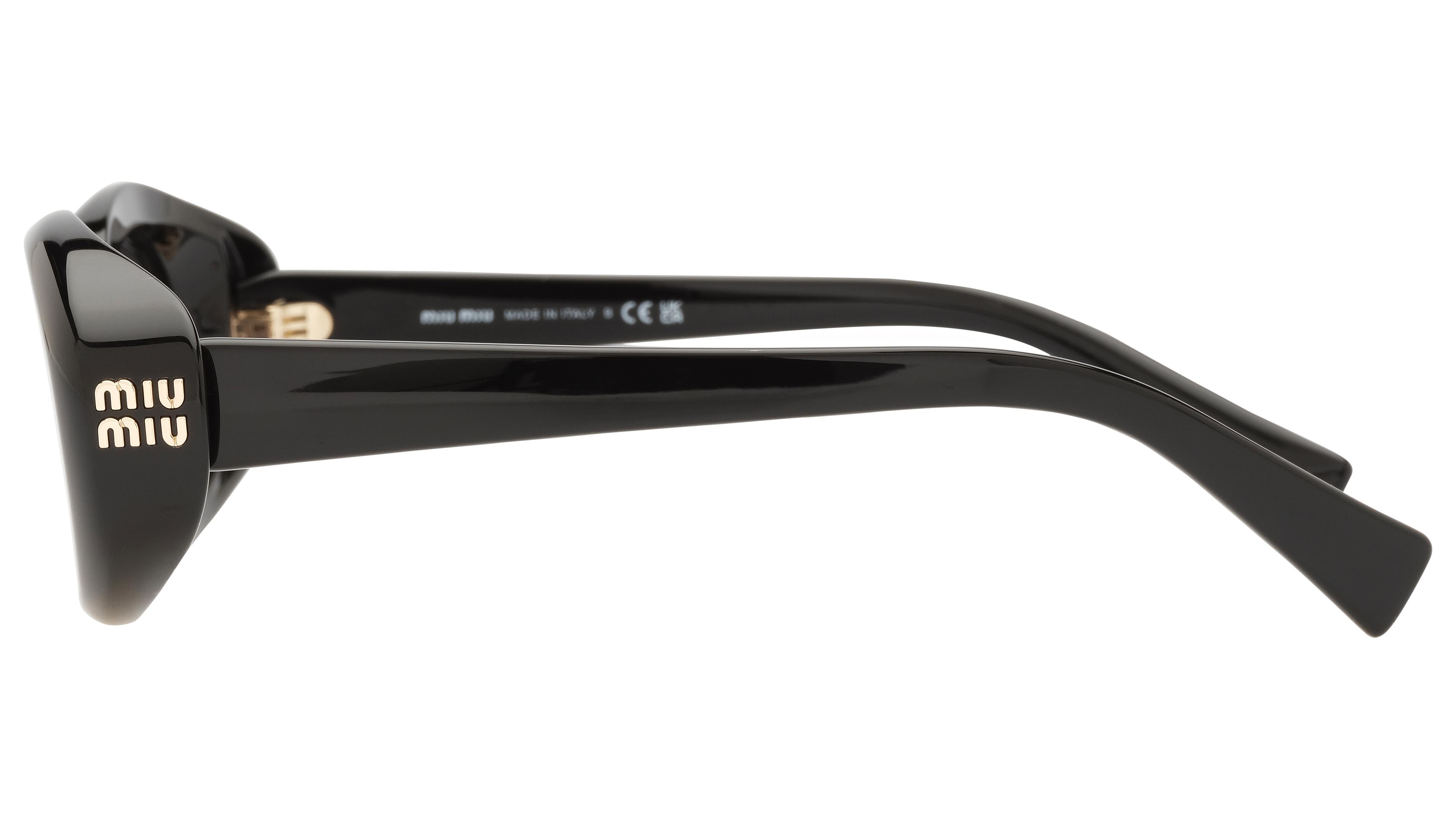 Lunettes de soleil Miu Miu Femme Noir Ovale MU Gauche