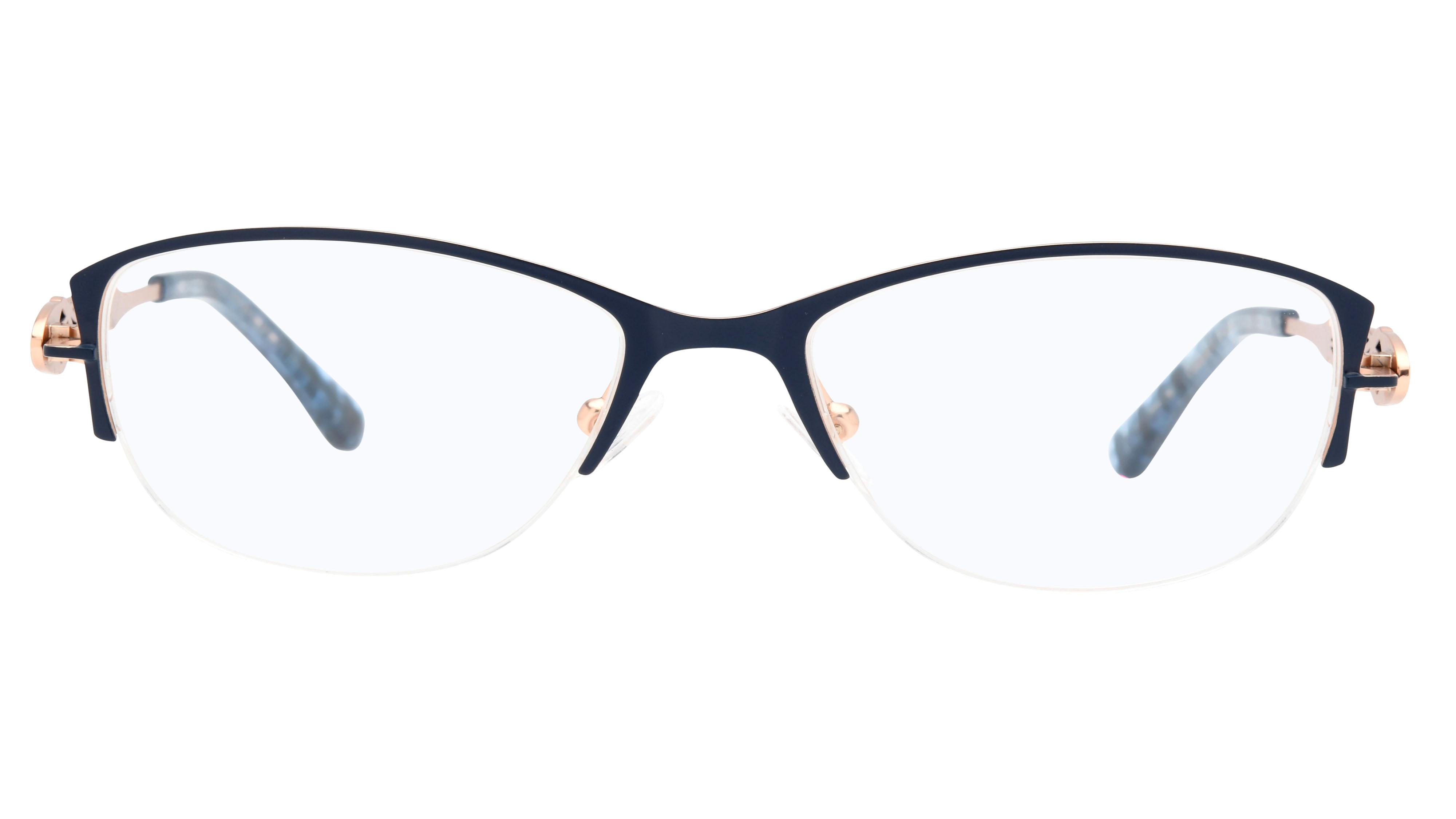 Lunettes de vue Baïa Femme Bleu Rectangle Baa2401 Face