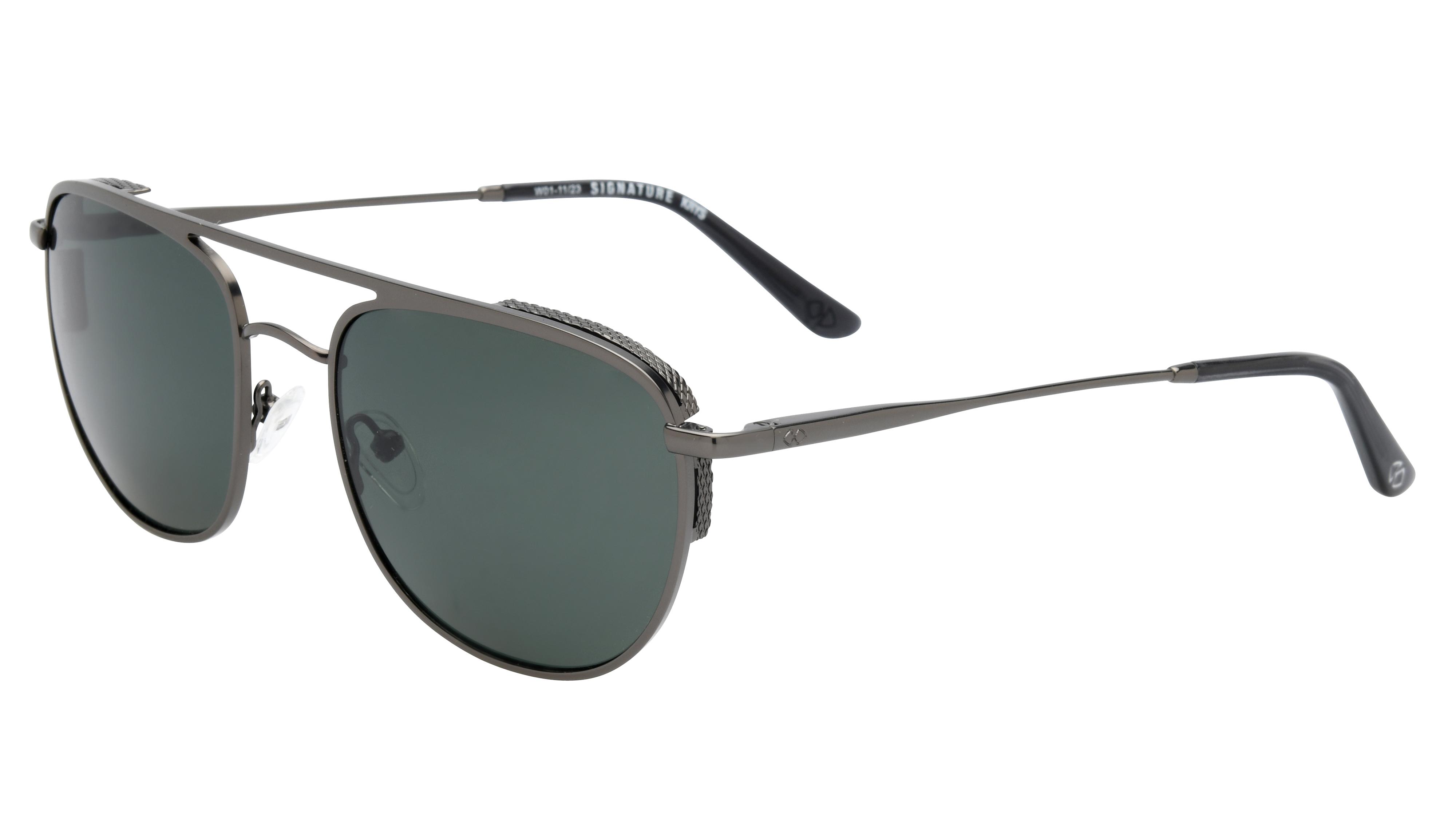 Lunettes de soleil Signature Krys Homme Gris Aviateur Skj2429-E Trois-Quart