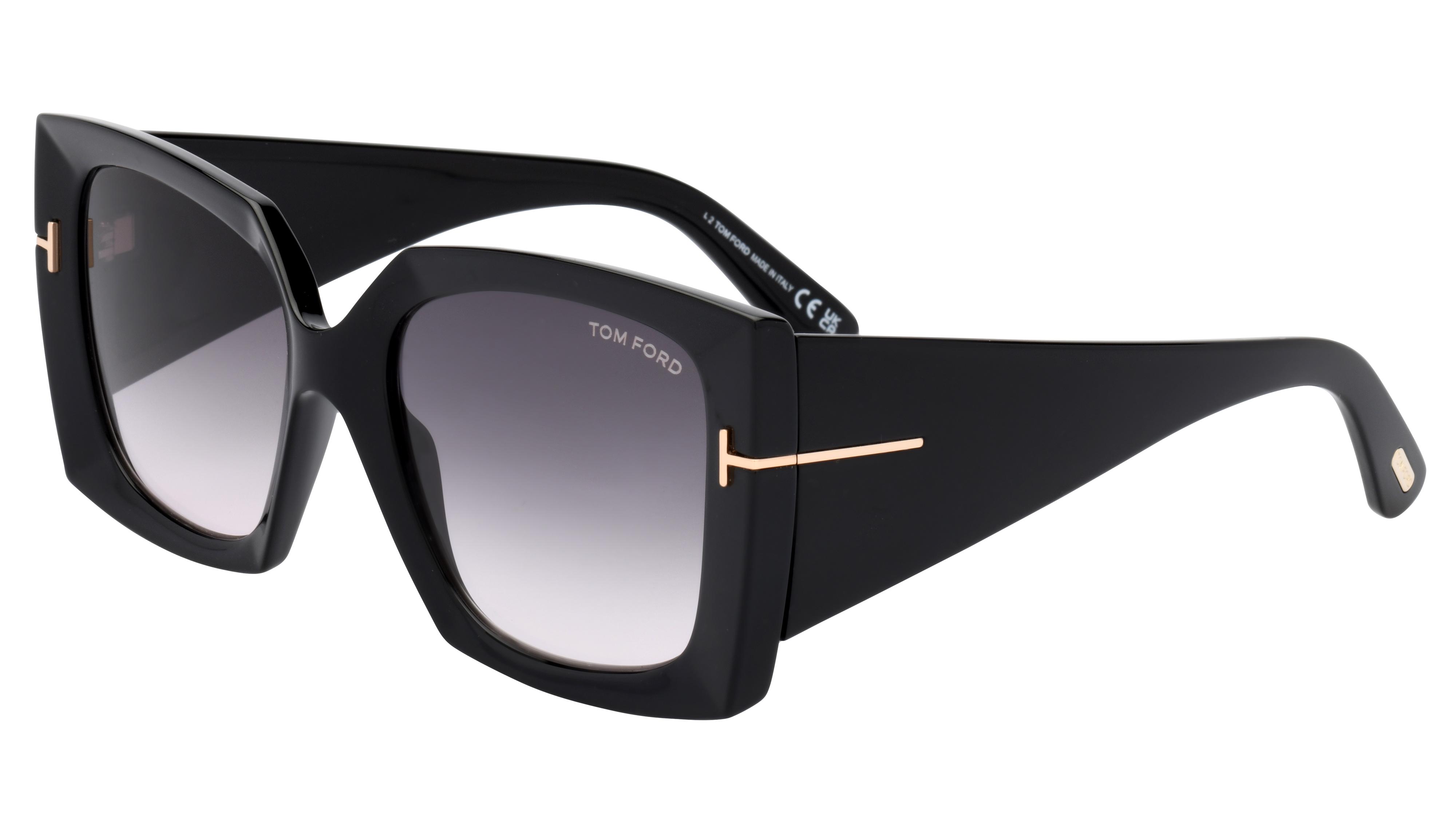 Lunettes de soleil Tom Ford Femme Noir Ovale FT0921 Trois-Quart