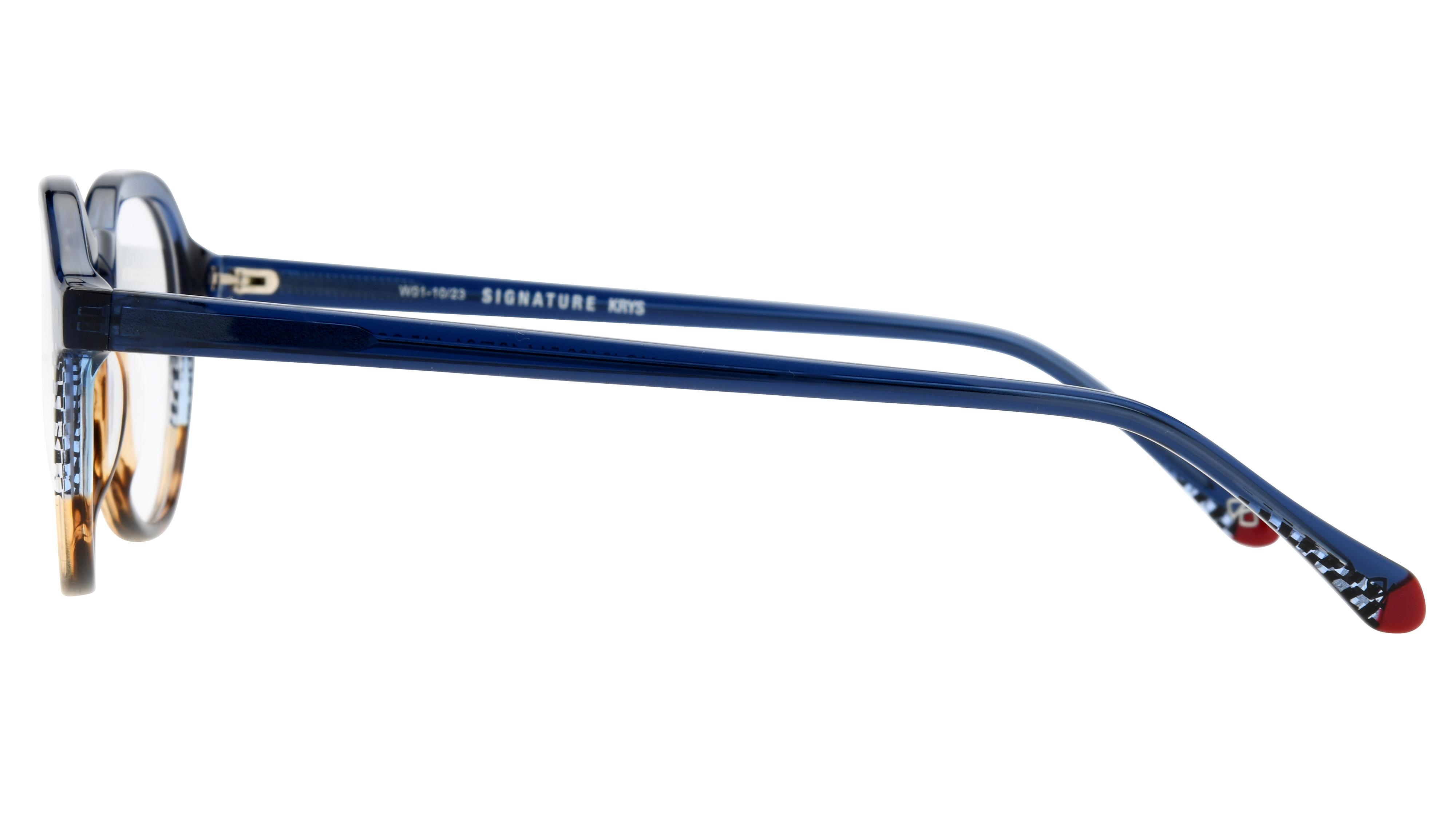 Lunettes de vue Signature Krys Homme Bleu Pantos Moj2402 Gauche