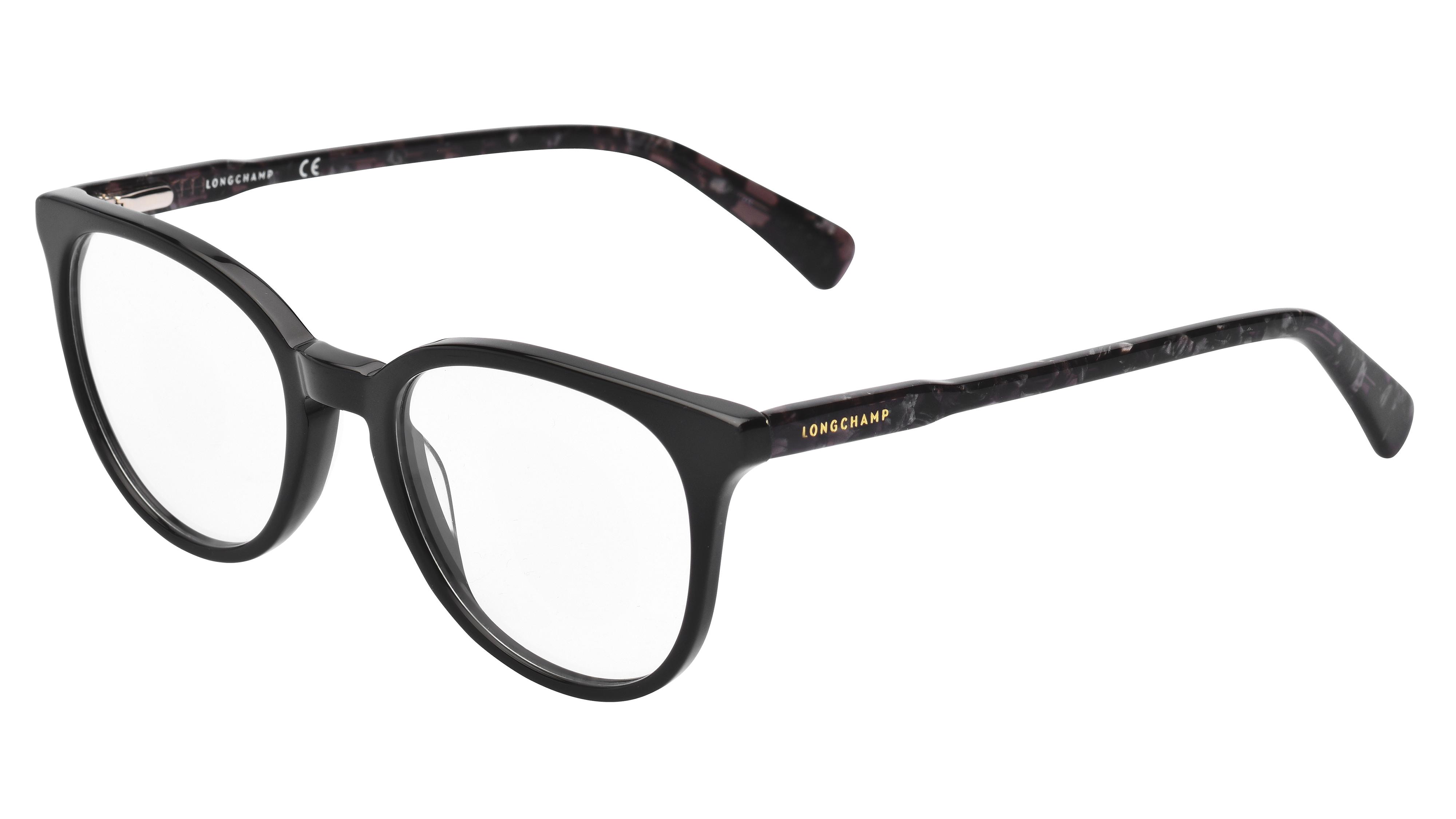 Lunettes de vue Longchamp Femme Noir Carré Lo2608 Trois-Quart