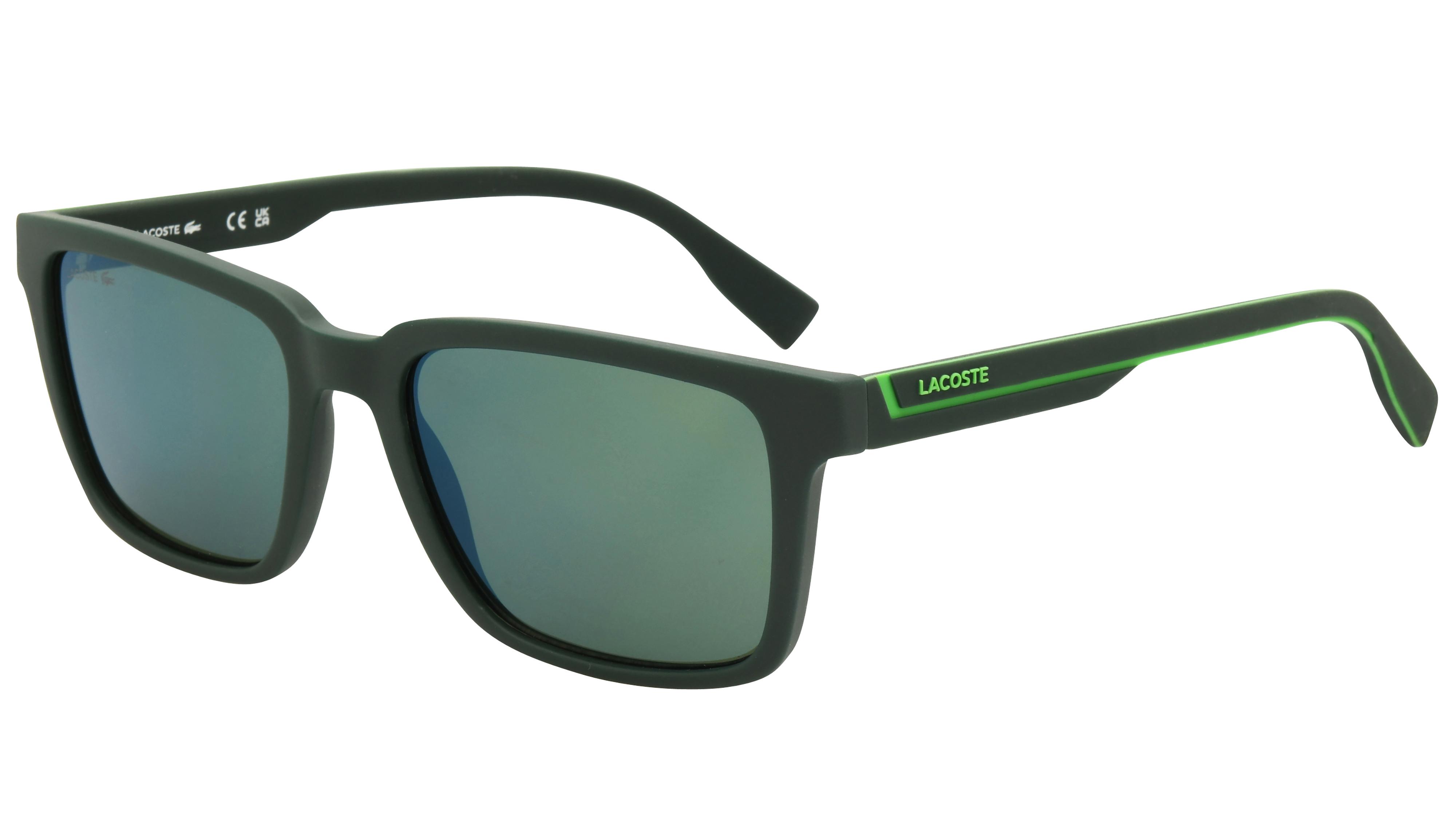 Lunettes de soleil Lacoste Homme Vert Rectangle l6032s Trois-Quart