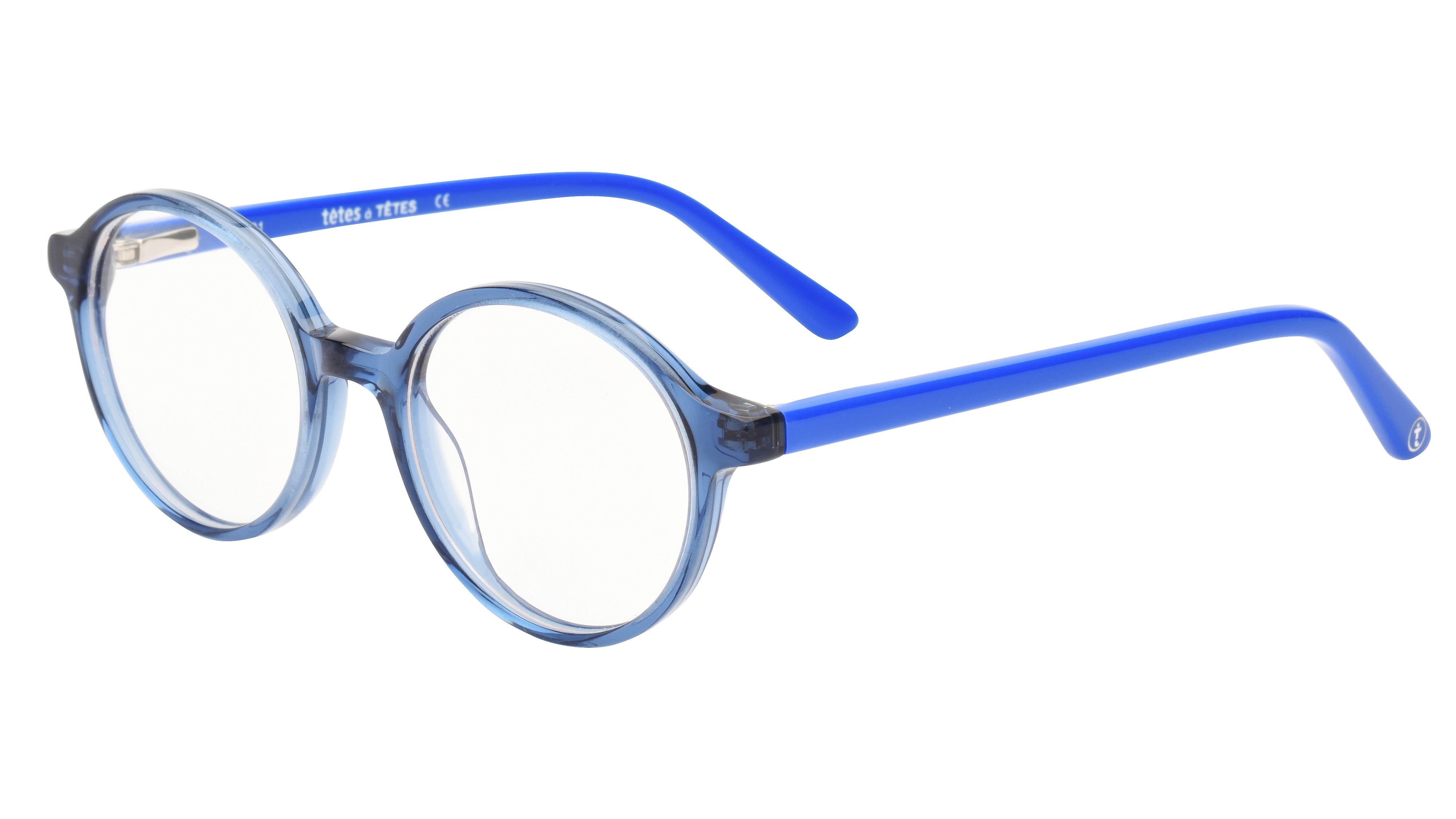 Lunettes de vue têtes à TETES Enfant Bleu Ovale Tat2207 Trois-Quart