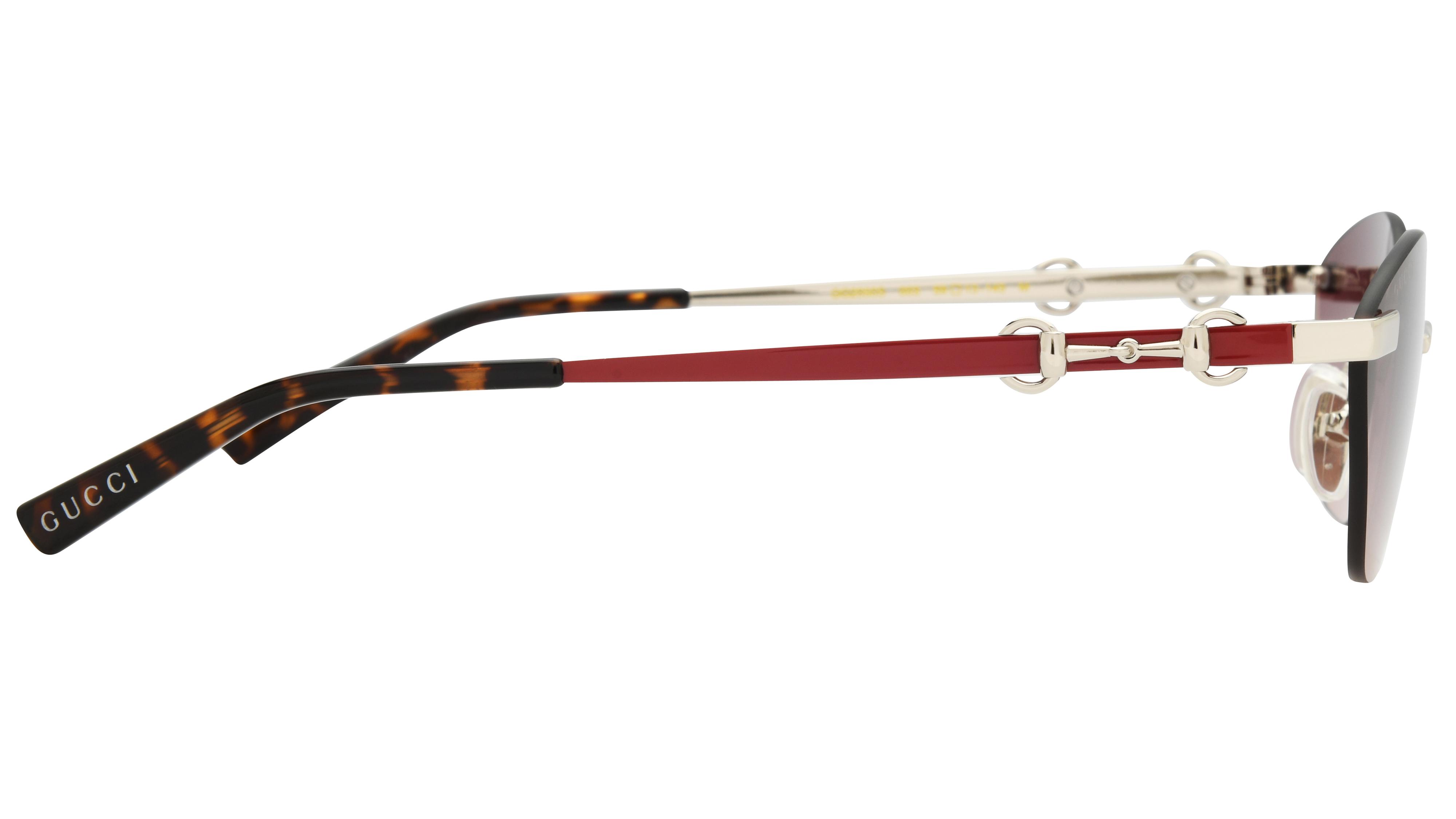 Lunettes de soleil Gucci Femme Argent Papillon Gg2050S Droite