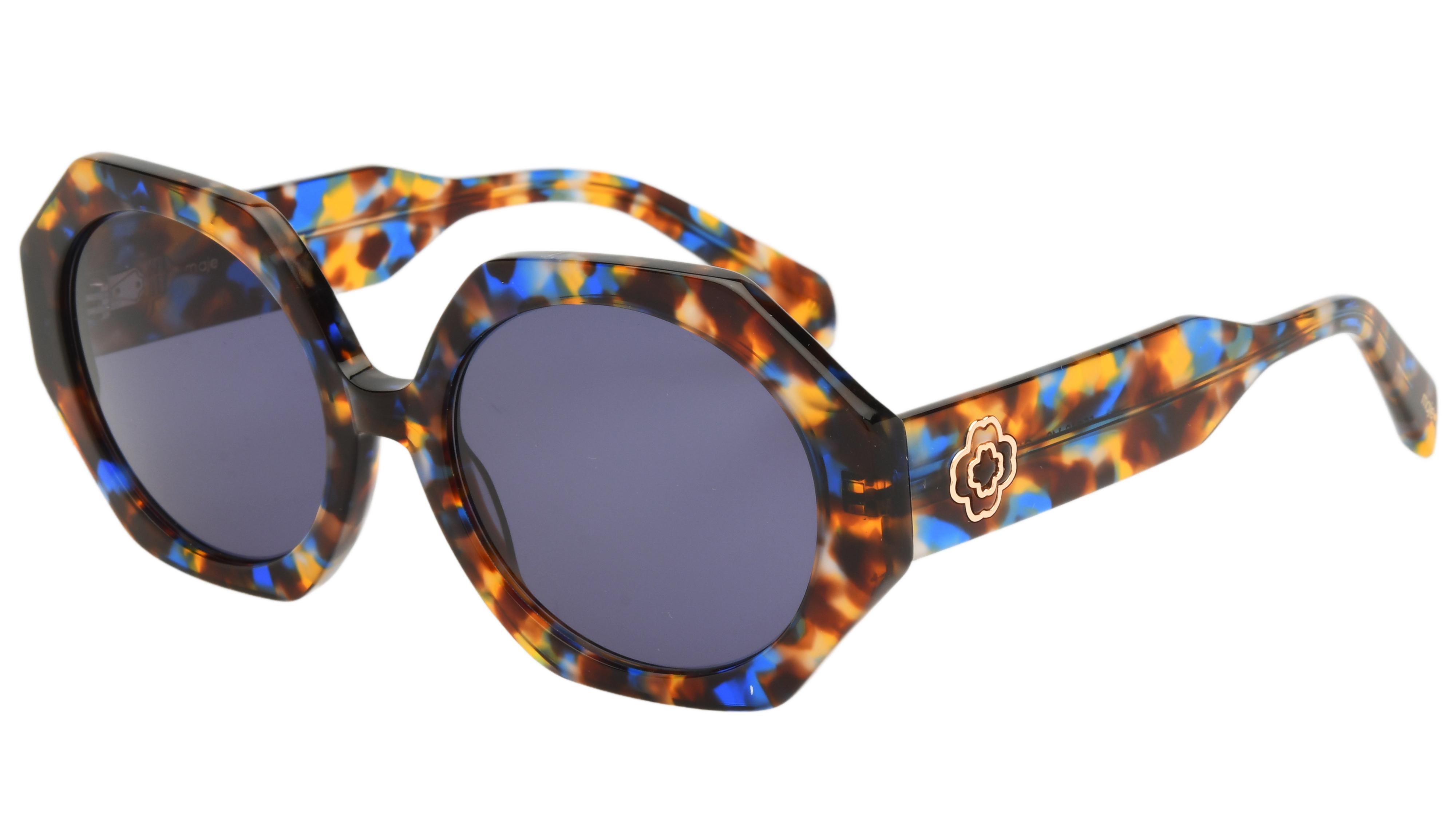 Lunettes de soleil Maje Femme Bleu Rectangle MJ5046 Trois-Quart