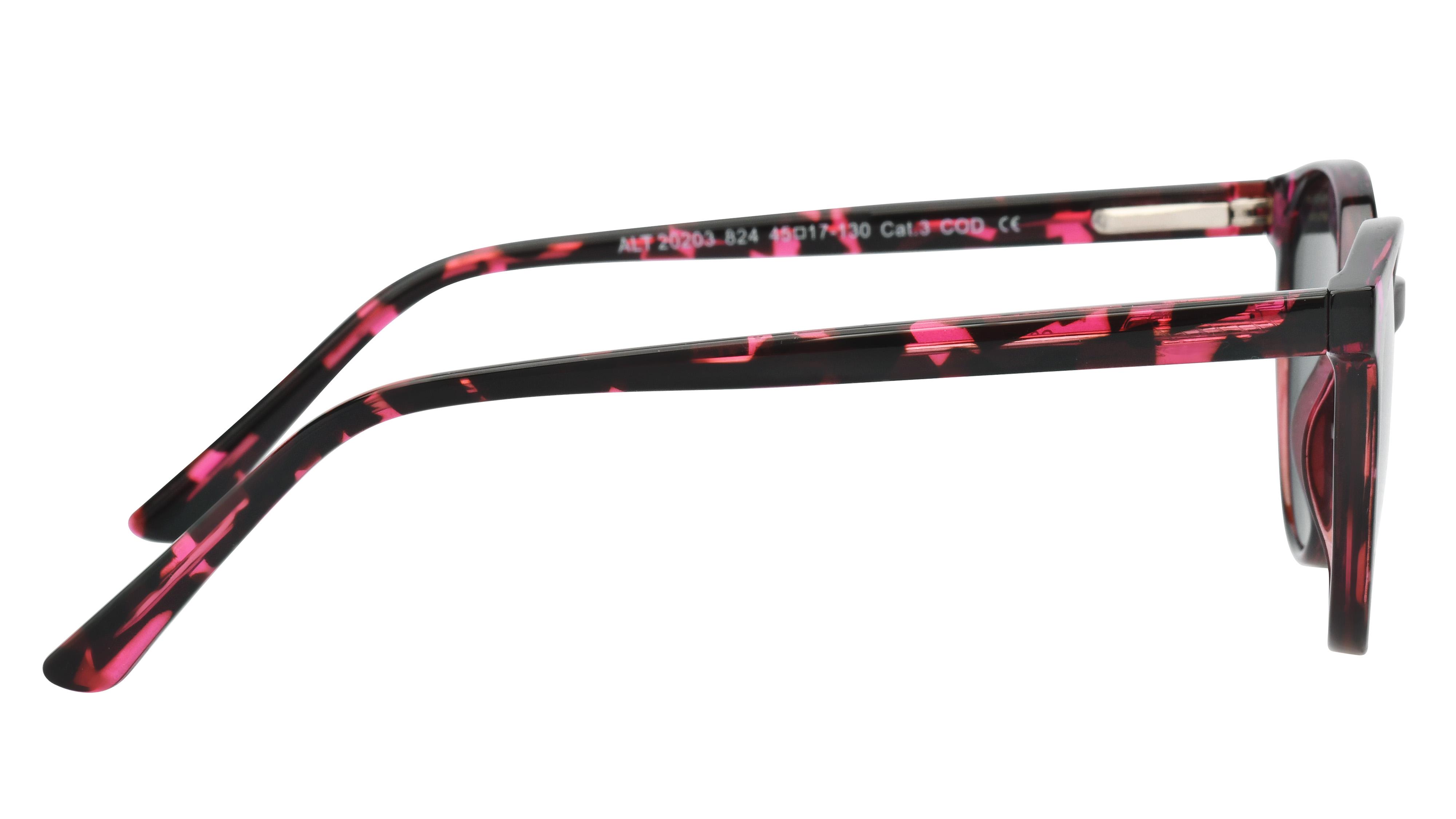 Lunettes De Soleil Unisexes PIFWEAR PW47-4 - Verres Pêche Rose CR39 - Monture Noire Acétate - Neuf Avec étiquettes