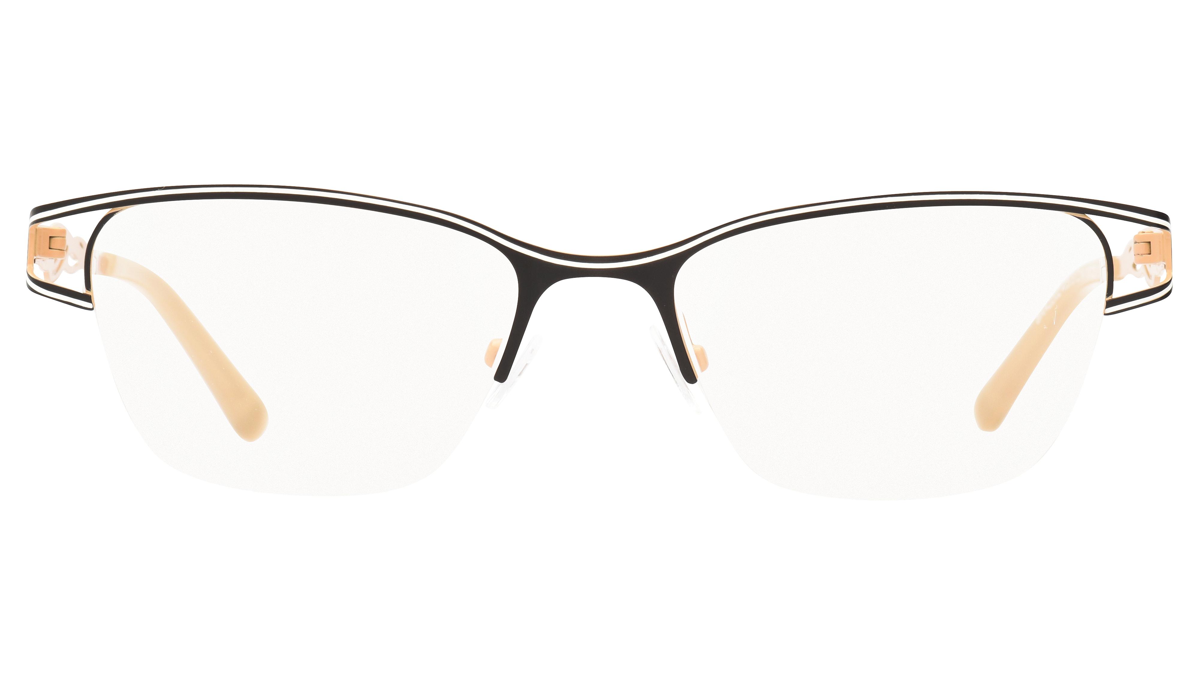 Lunettes de vue Baïa Femme Noir Rectangle Baa2202 Face