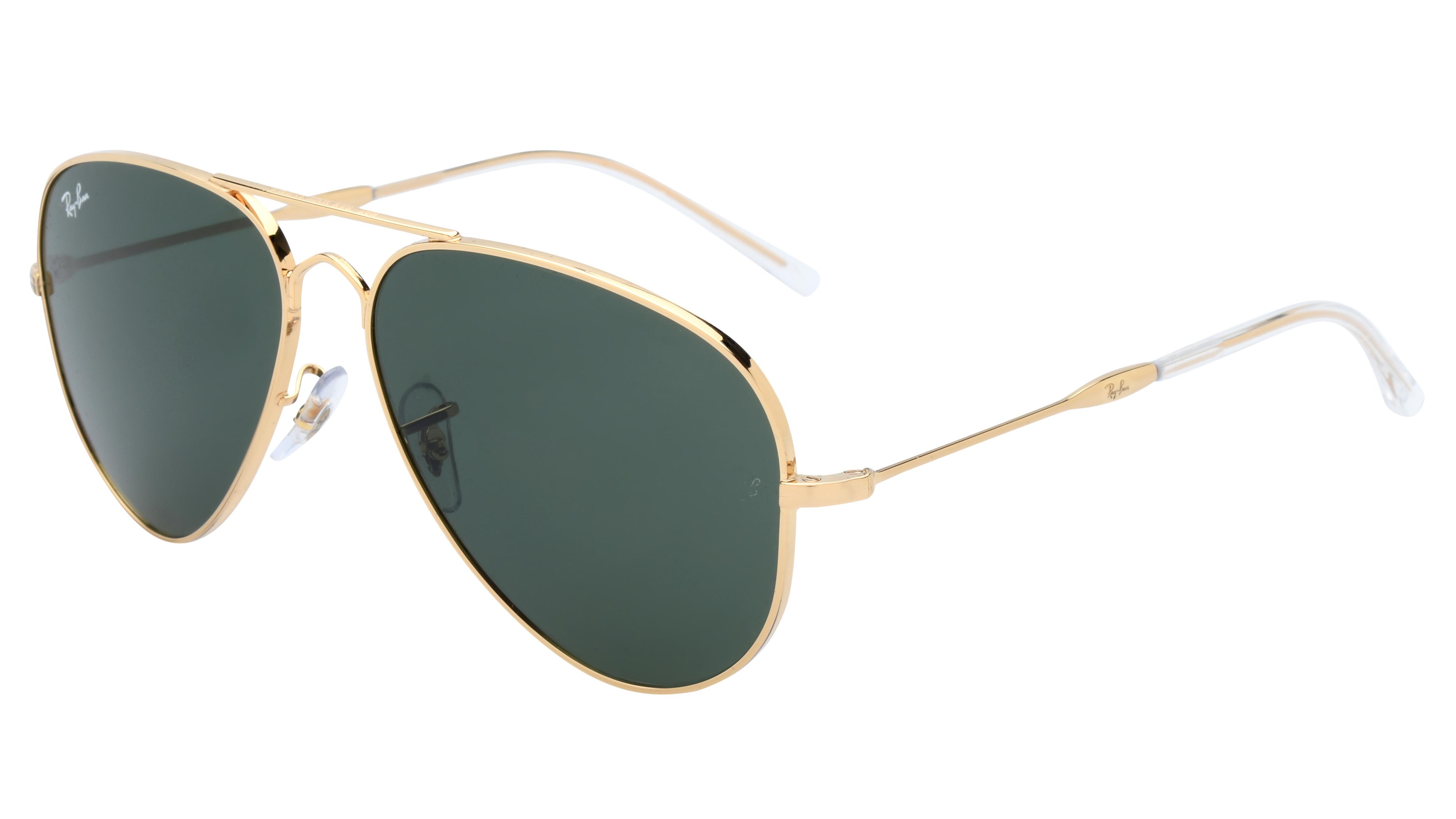 Lunettes de soleil Ray-Ban Mixte Or Aviateur RB3825 Trois-Quart