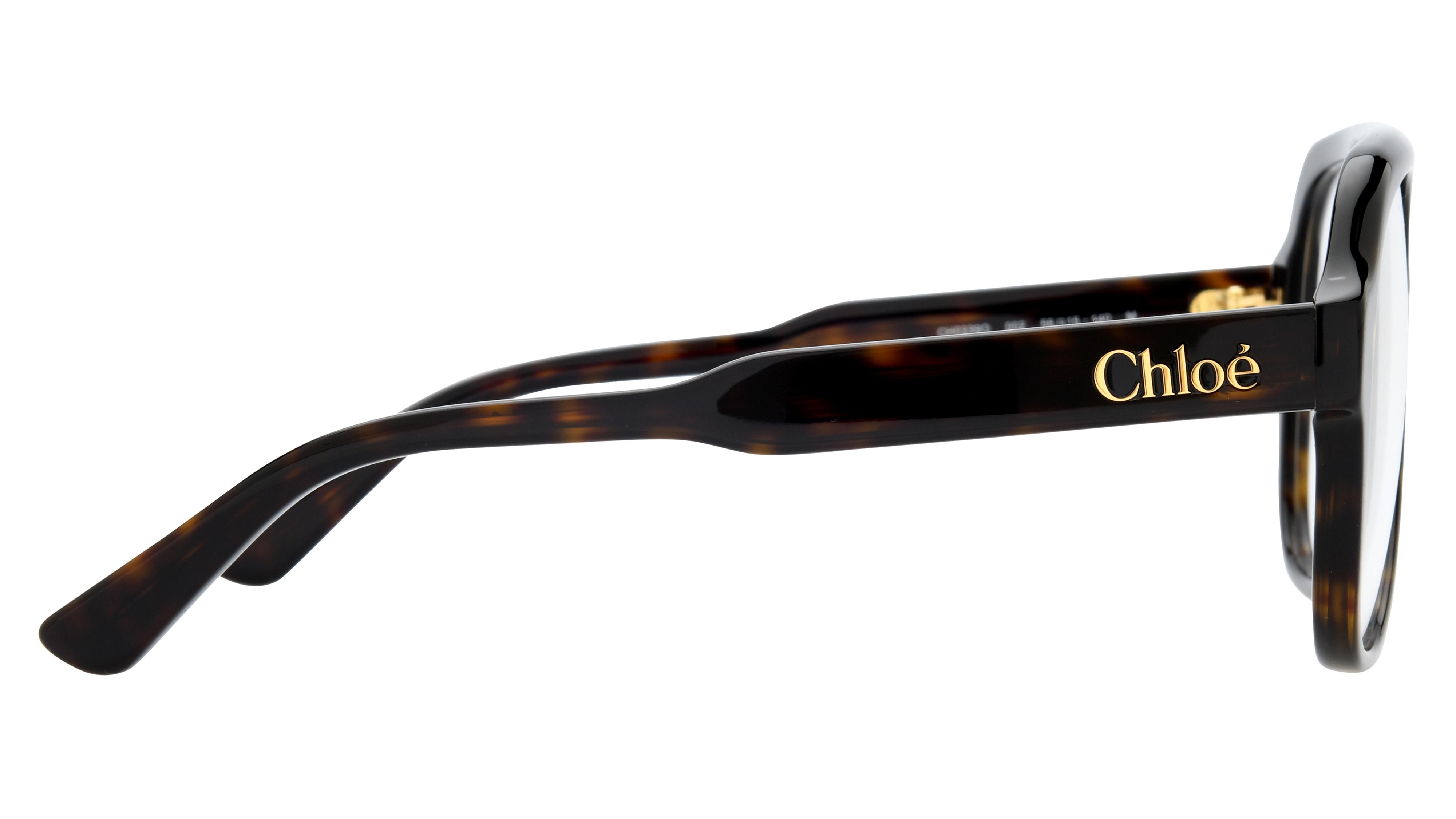Lunettes de vue Chloé Femme Écaille Aviateur CH0339O Droite