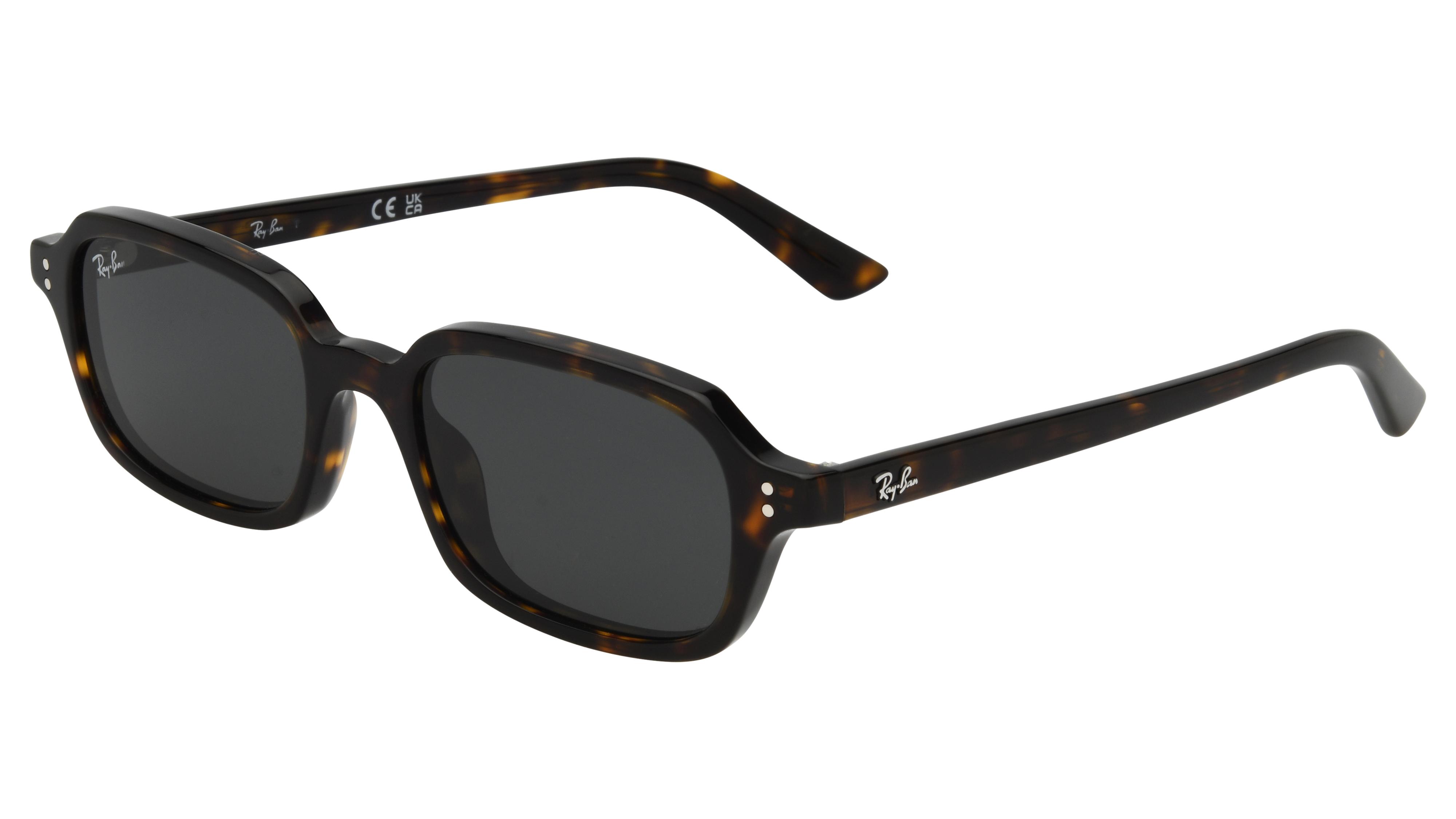 Lunettes de soleil Ray-Ban Mixte Écaille Rectangle RB4455 Trois-Quart